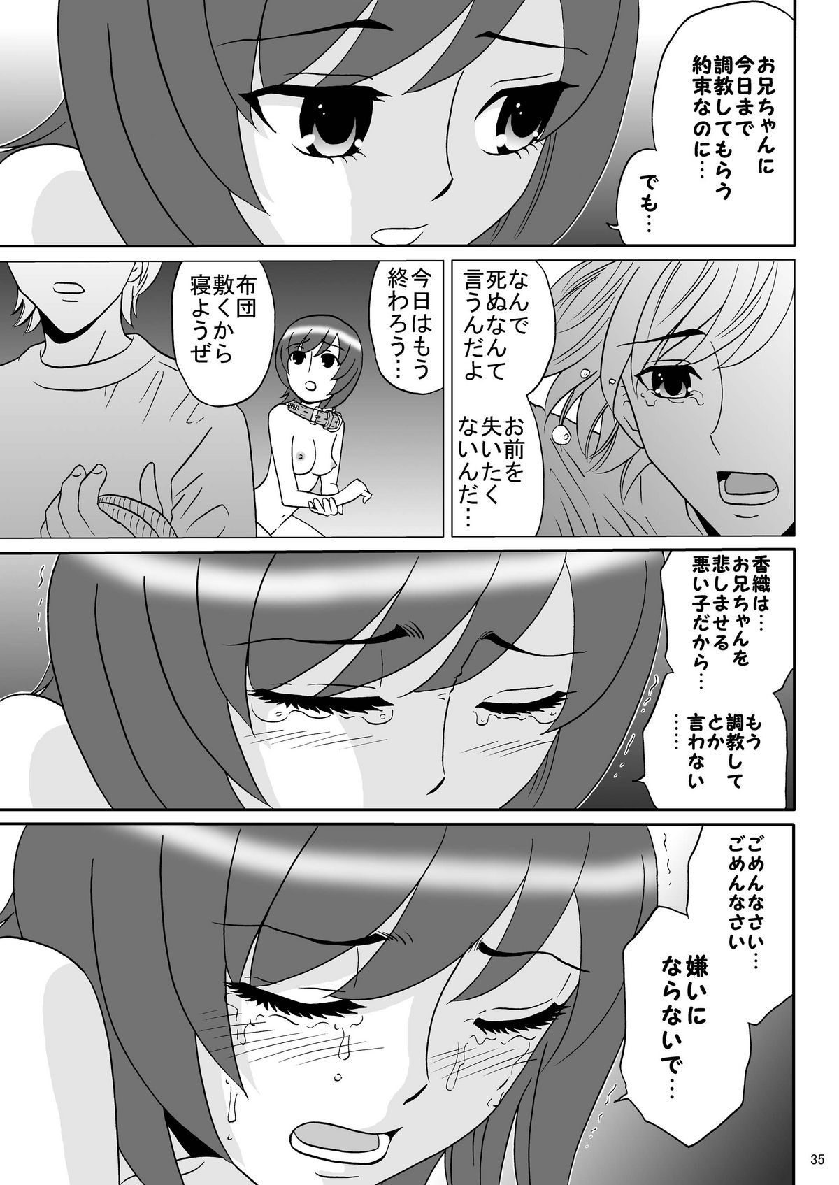 [Mousou Kai no Juunin wa Ikiteiru. (Kan Danchi)] Kyoudai SM Monogatari 7days fuzz ~Nanokakan Choukyouroku~ Kouhen [Digital] page 35 full