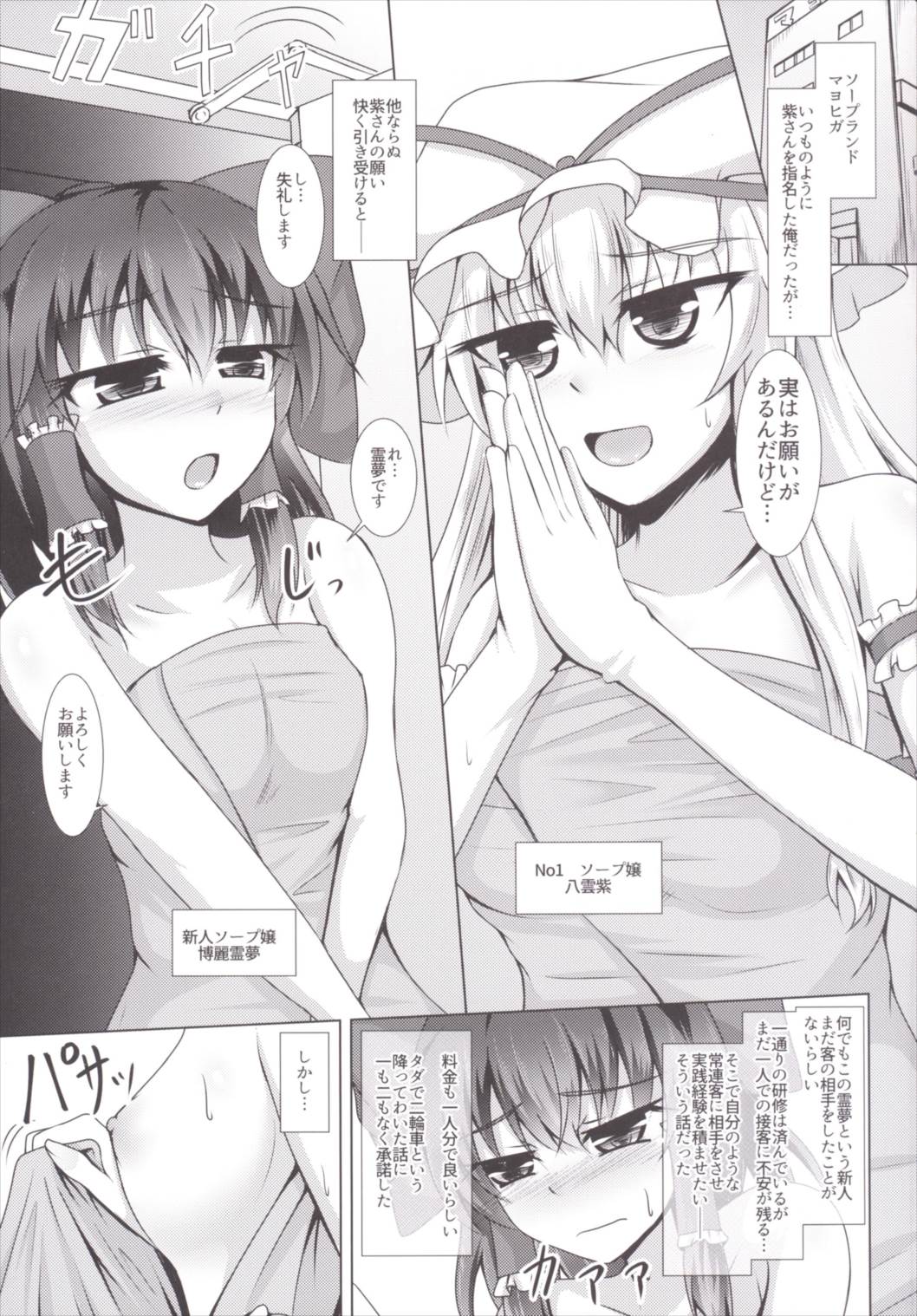 (Reitaisai 13) [Taishou Romanesque (Tsukisiro Suika)] Yakumo Yukari to Fuuzoku de Shitai! W Shinjin Kyouiku Hakurei Reimu Hen (Touhou Project) page 4 full