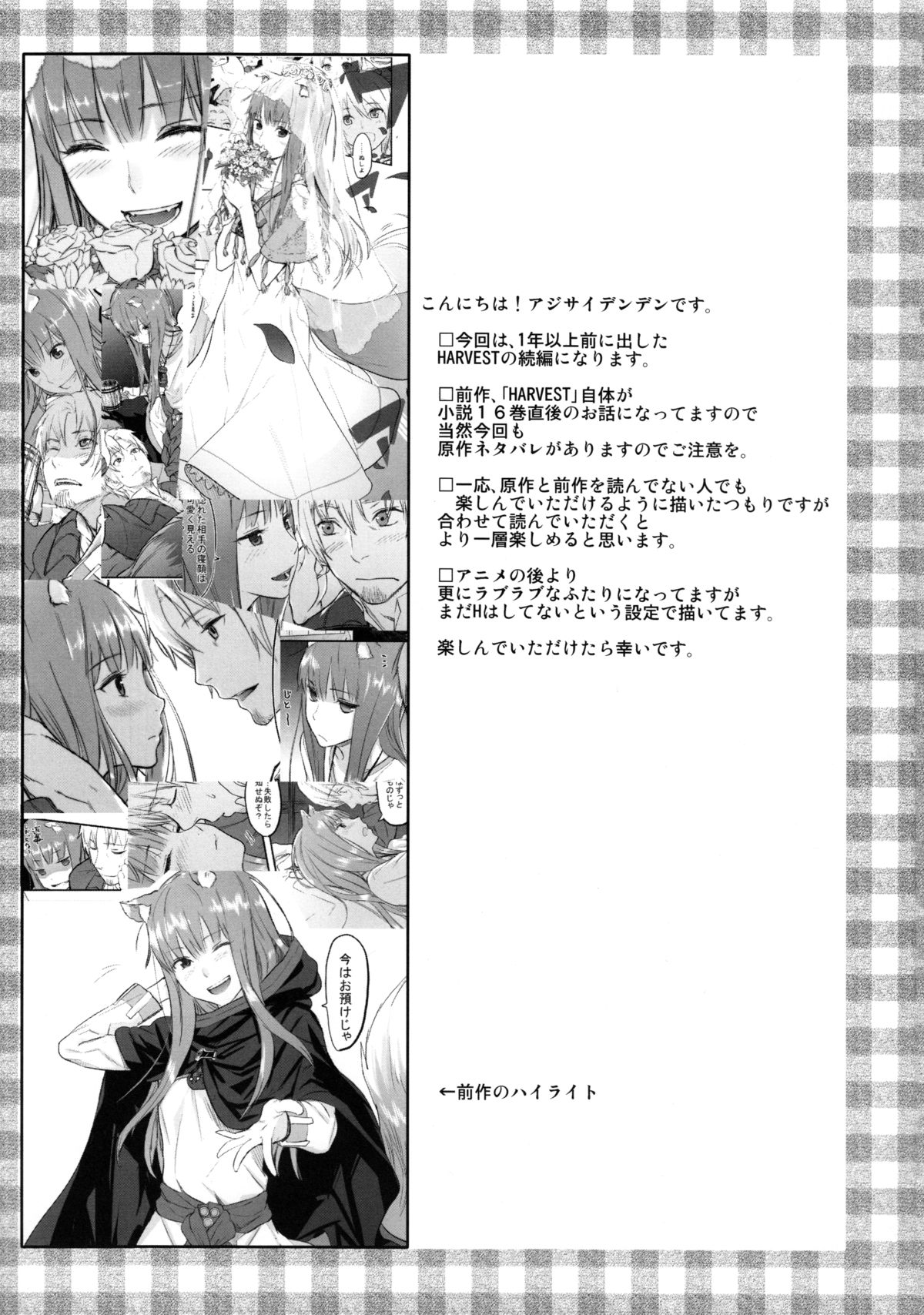 (C83) [Ajisaidenden (Kawakami Rokkaku, Takanashi Rei)] Harvest II (Spice and Wolf) [Decensored] page 3 full