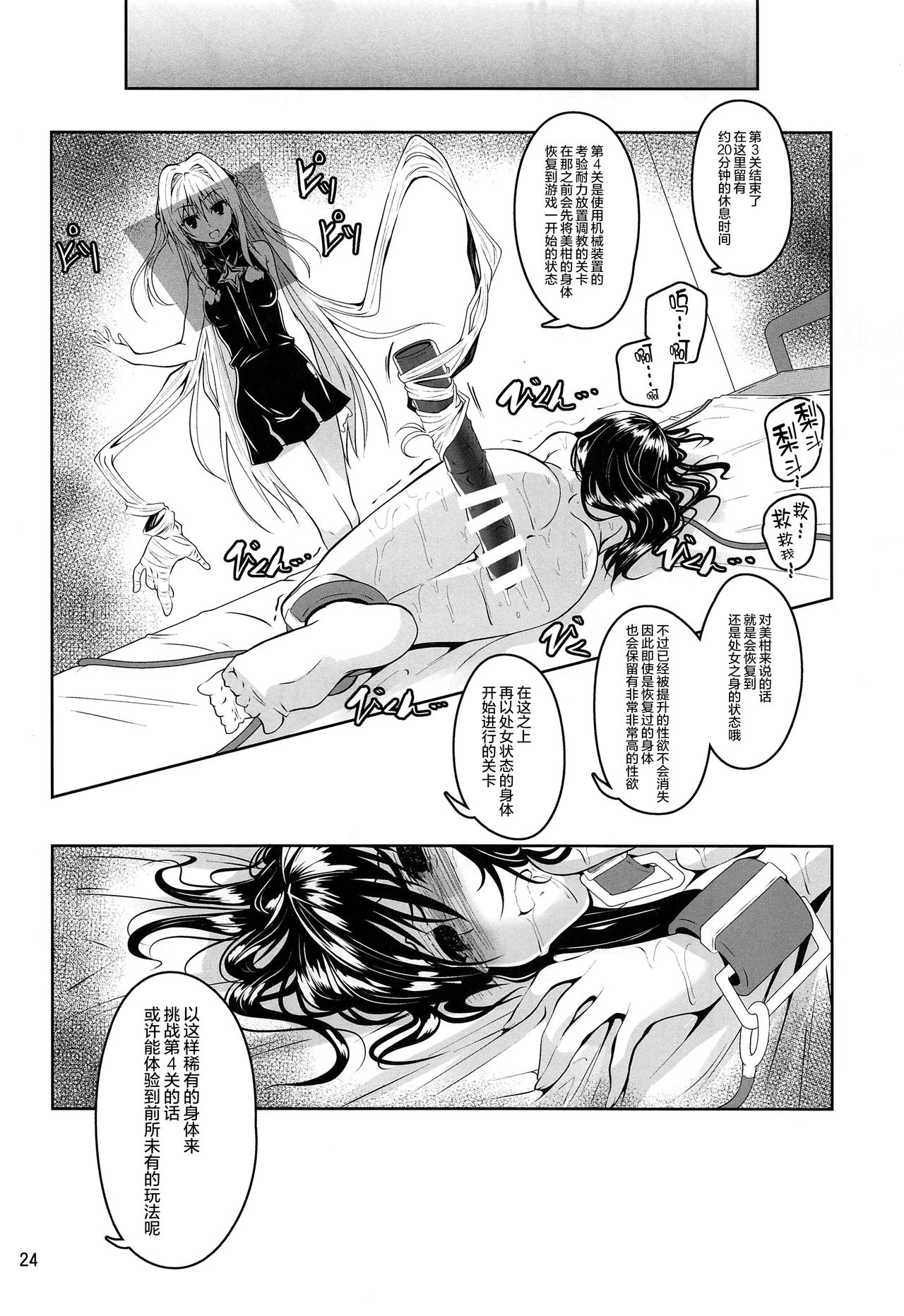 (C97) [Yoru no Benkyoukai (Fumihiro)] Kousoku Sareta Mikan ga Choukyou Game Clear o Ganbaru Hanashi (To LOVE-Ru) [Chinese] [无毒汉化组] page 24 full