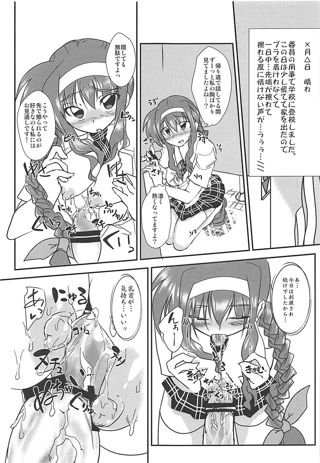 (C87) [Oboro Mitsurin Dan (Sumino Mikan)] Amitie no Chotto H na Nikkichou (Mahou Shoujo Lyrical Nanoha) page 10 full