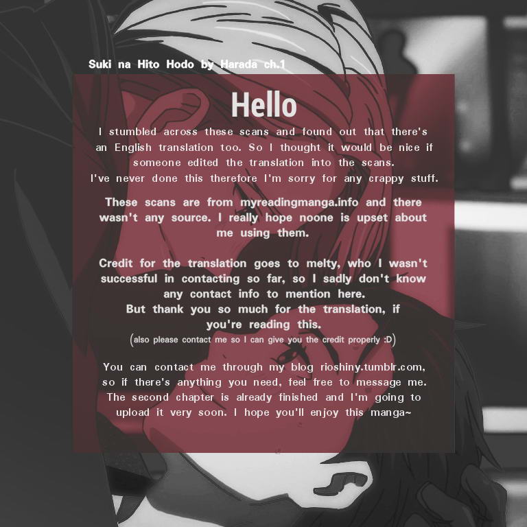 [Harada] Suki na Hito Hodo [English] {melty, rioshiny} page 2 full