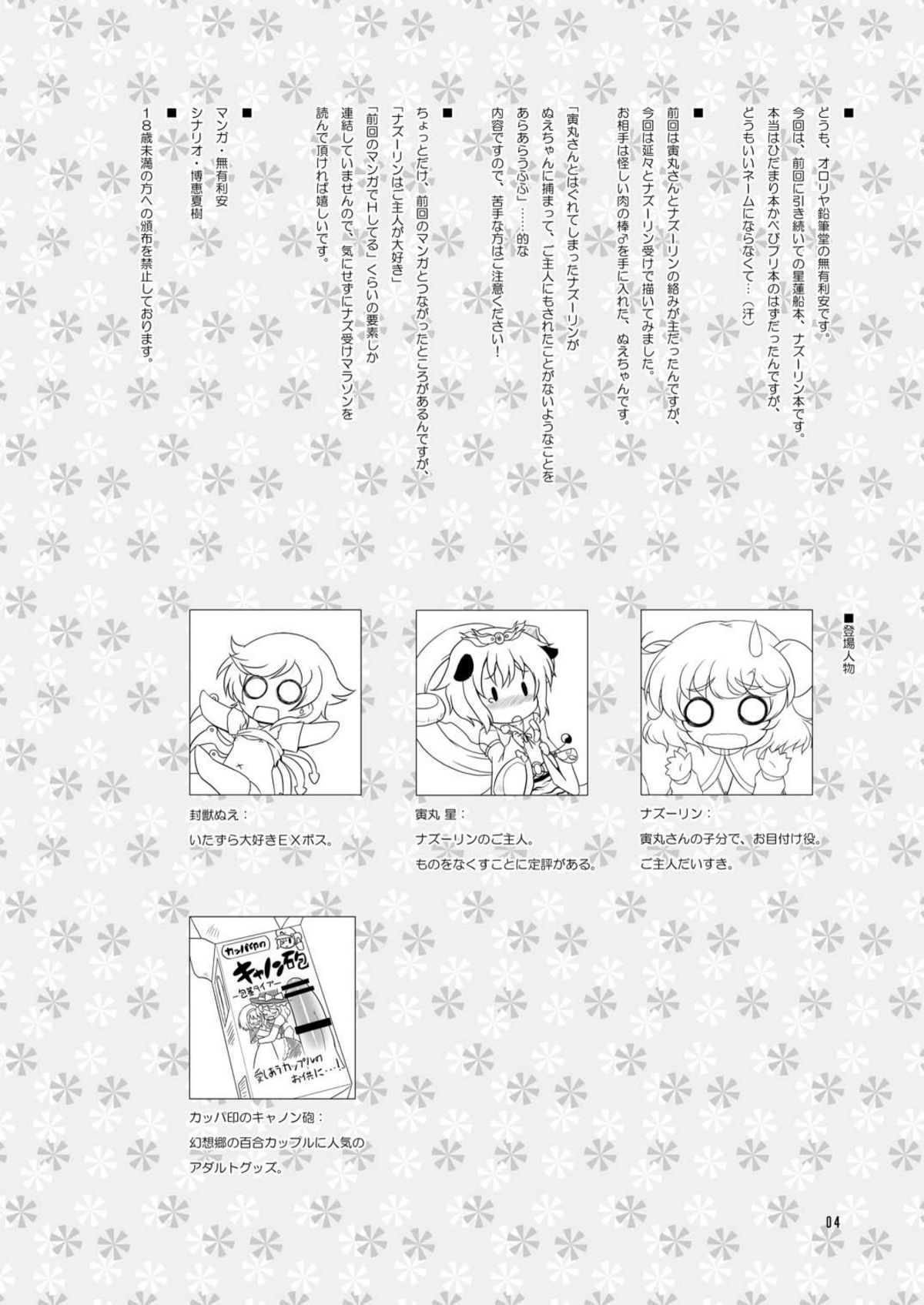 [Ororiya Enpitsudo (Murian, Hiroe Natsuki)] Watashi no Nazrin 2 (Touhou Project) [Digital] page 4 full