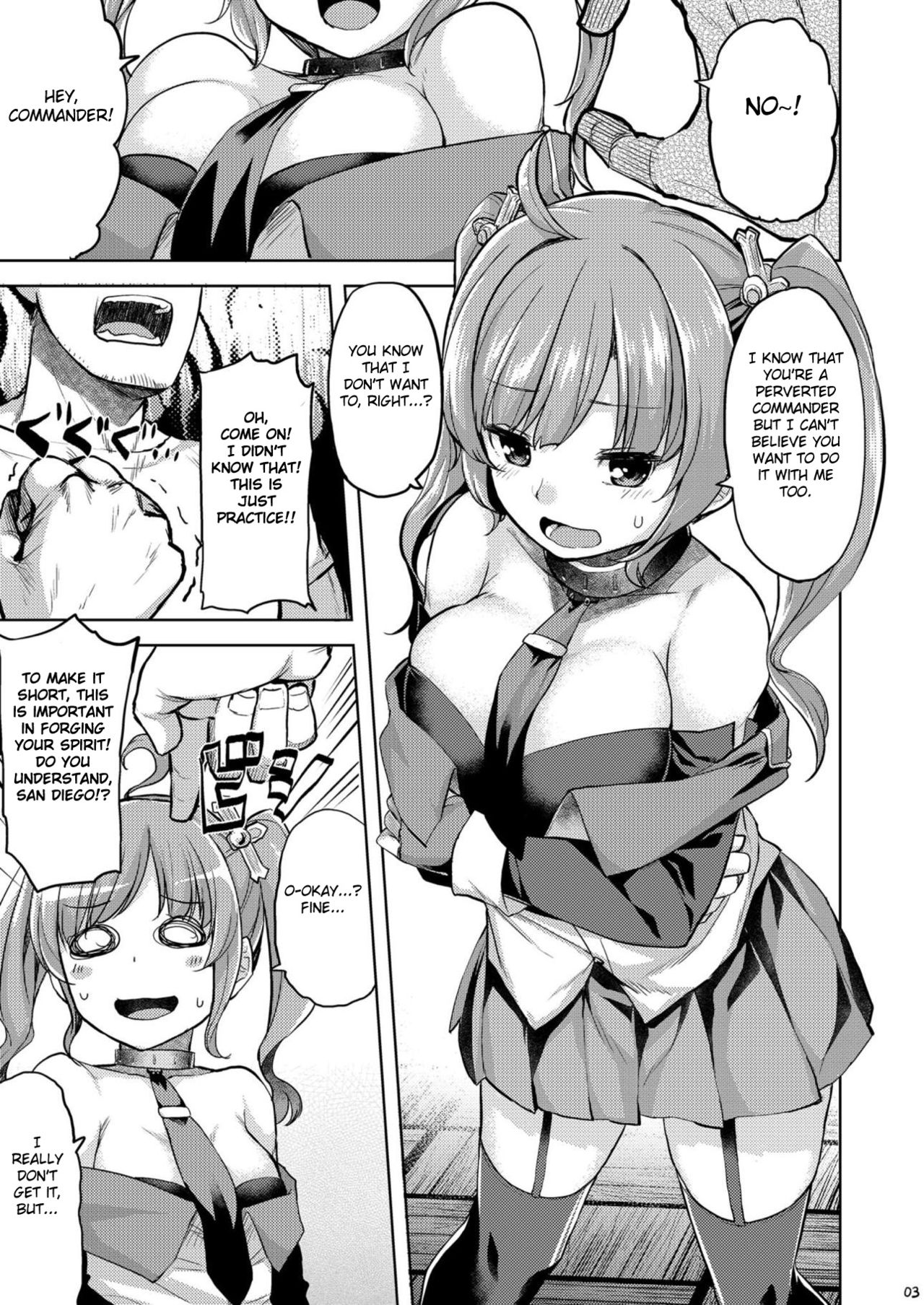 (AzuLan Gakuen Koubaibu 3) [Tenrake Chaya (Ahru.)] San Diego de Asobo (Azur Lane) [English] [FC] page 4 full