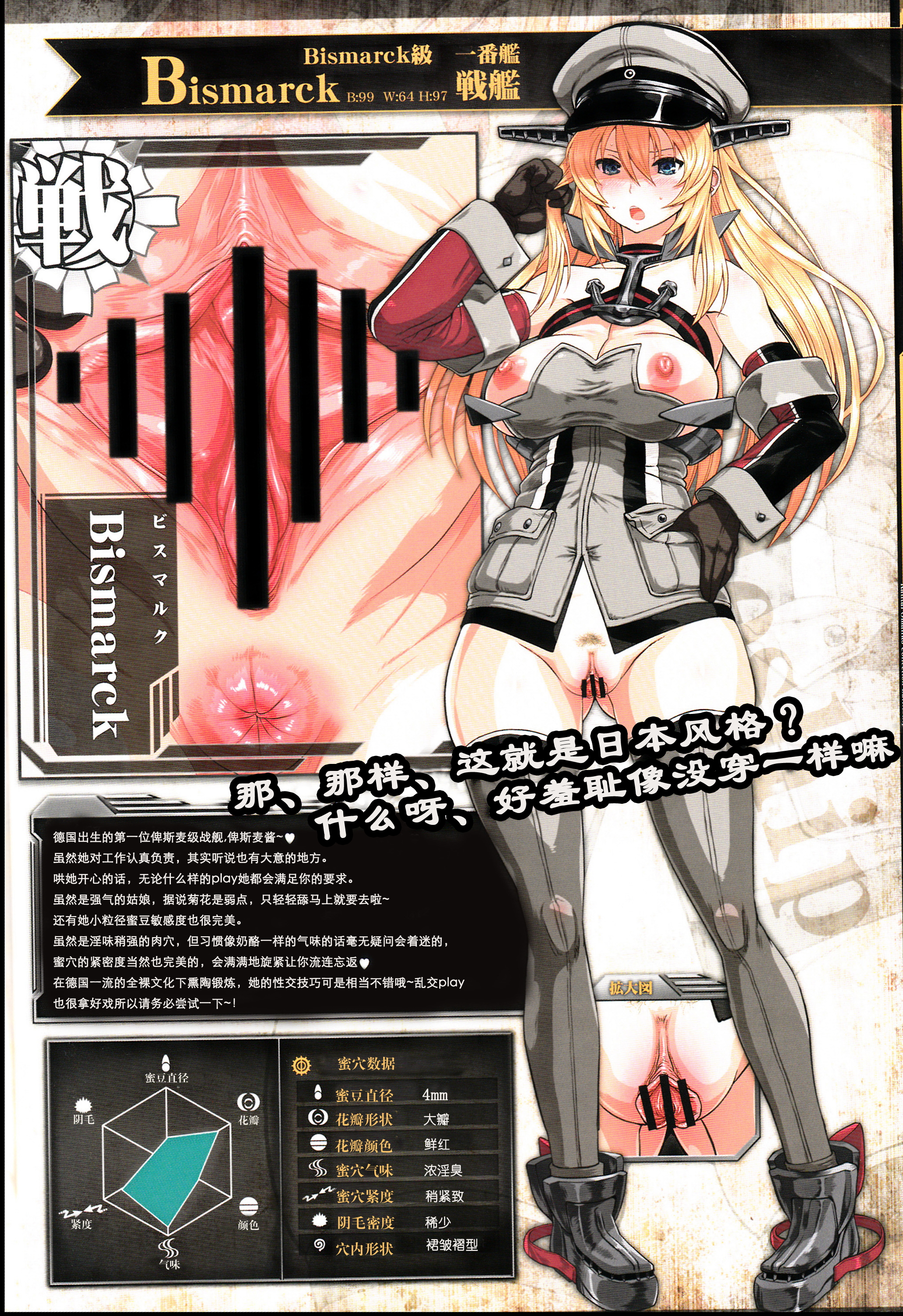 (C86) [Man Chin Low (COSiNE)] Kantai Omanko Collection Senkan Hen (Kantai Collection -KanColle-) [Chinese] [緈红个人汉化] page 17 full
