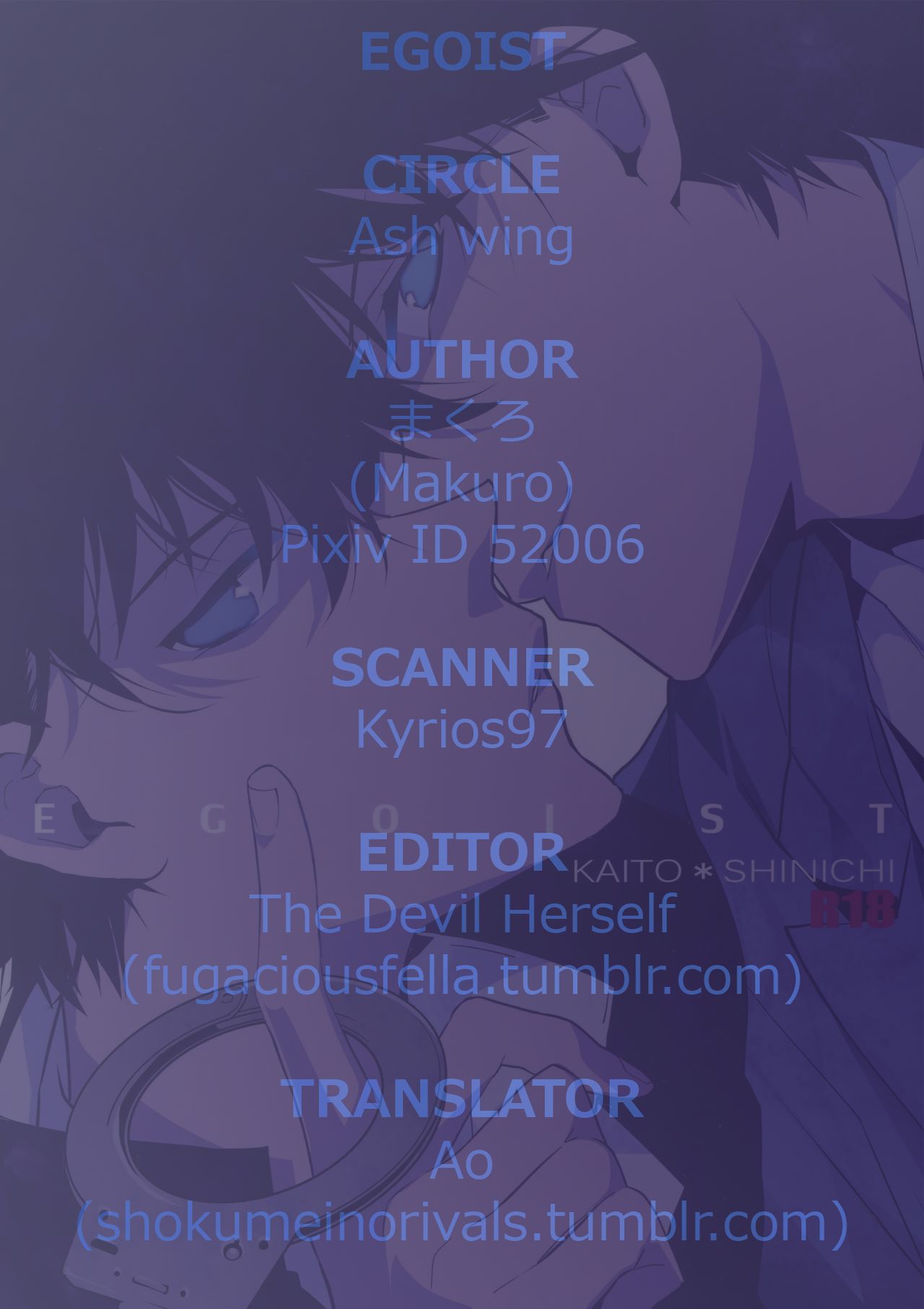 (SPARK10) [Ash Wing (Makuro)] EGOIST (Detective Conan) [English] page 23 full