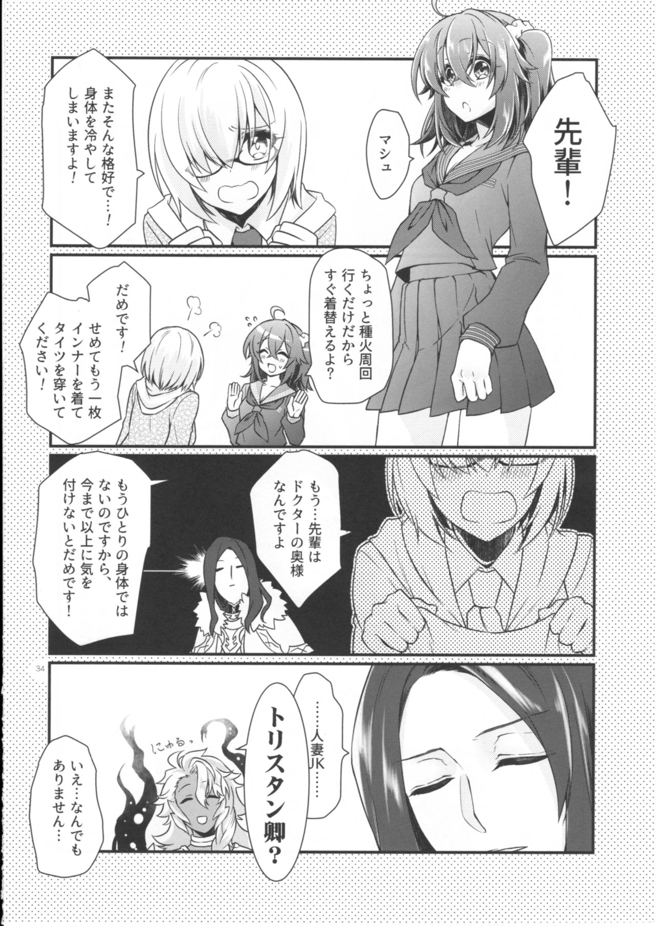 (SUPERKansai23) [Kagirinaku Ai. (Aoi)] Doutei o Sutenai to Derarenai Heya ni Tojikomeraretara Happy End ni Natta Hanashi (Fate/Grand Order) page 36 full