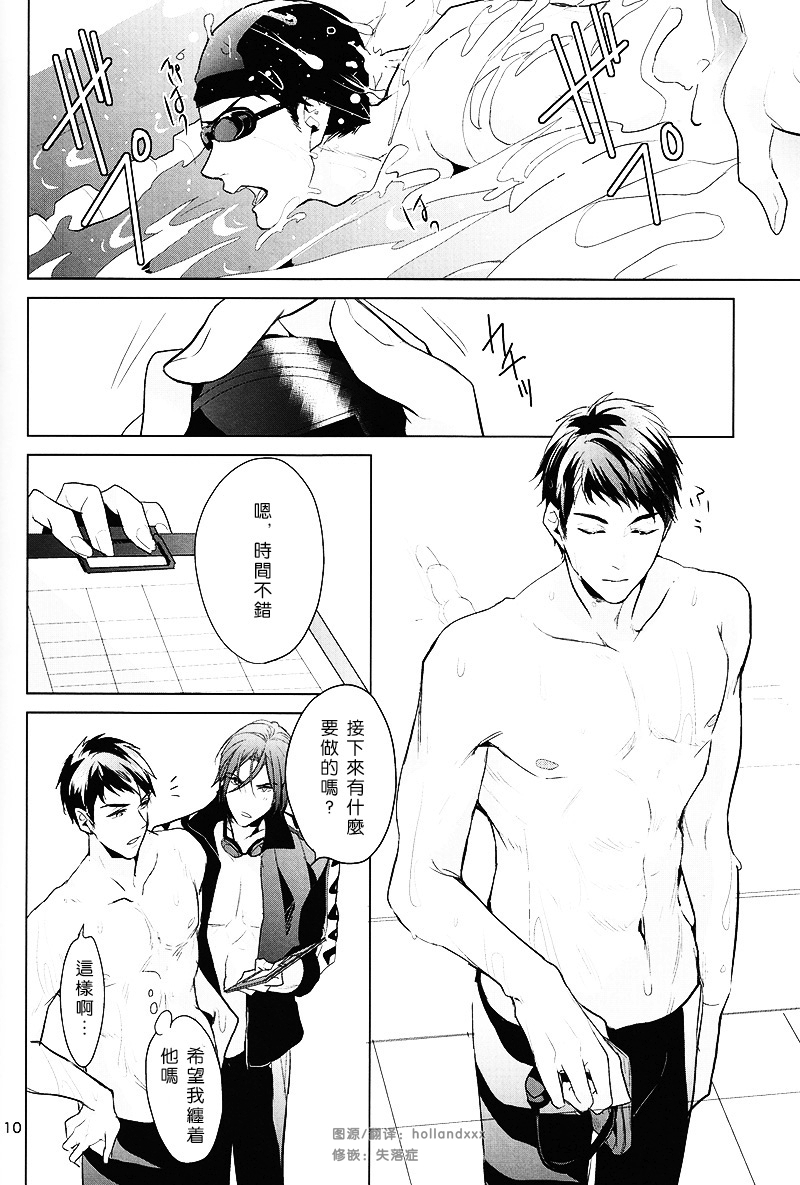(Renai Jaws 3) [ANCOCOCO (Sakura Hitsuji)] Hatsukoi ni wa ribon o kakete (Free!) [Chinese] page 8 full