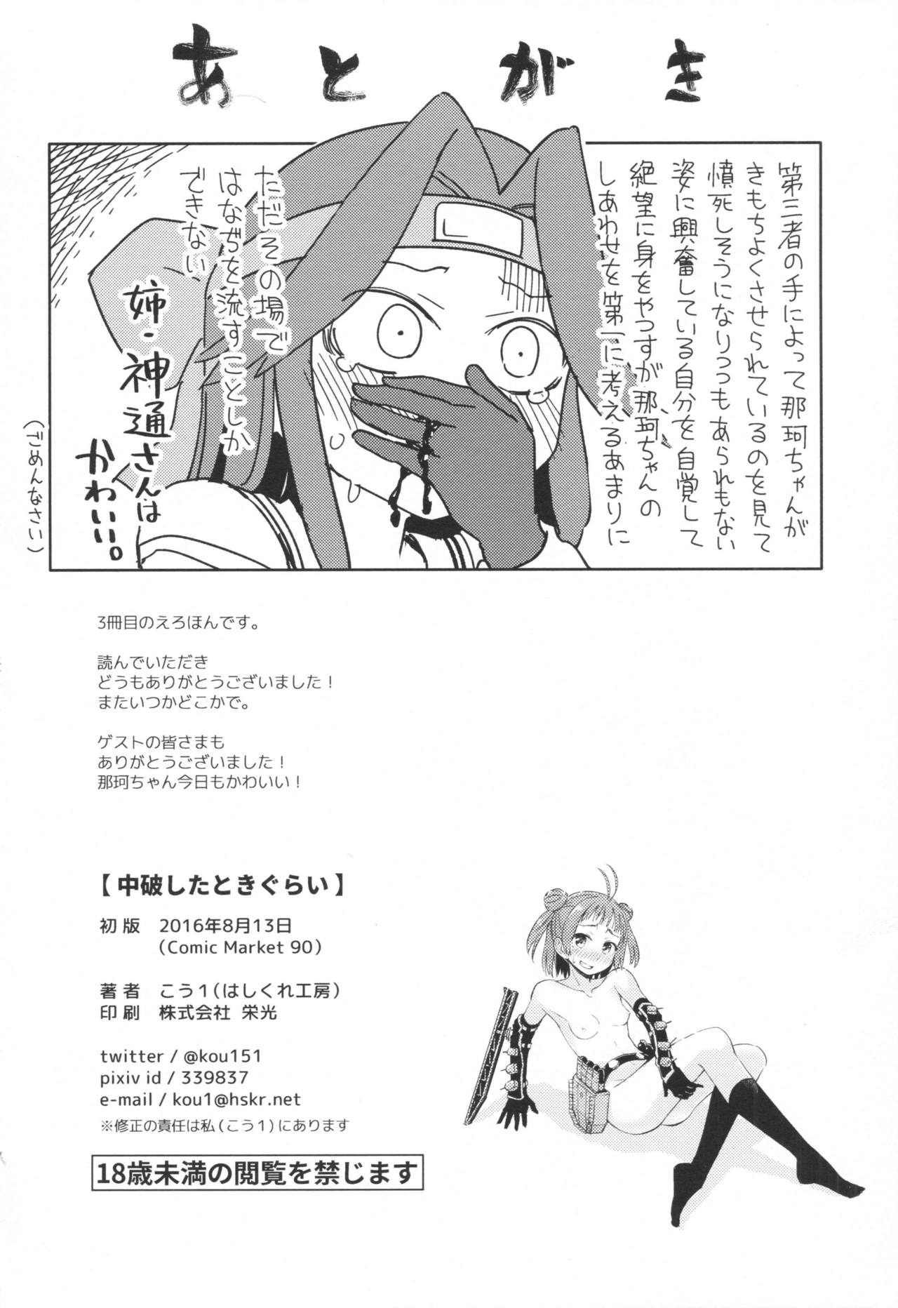 (C90) [Hashikure Koubou (Kou1)] Chuuhashita toki gurai (Kantai Collection -KanColle-) page 33 full