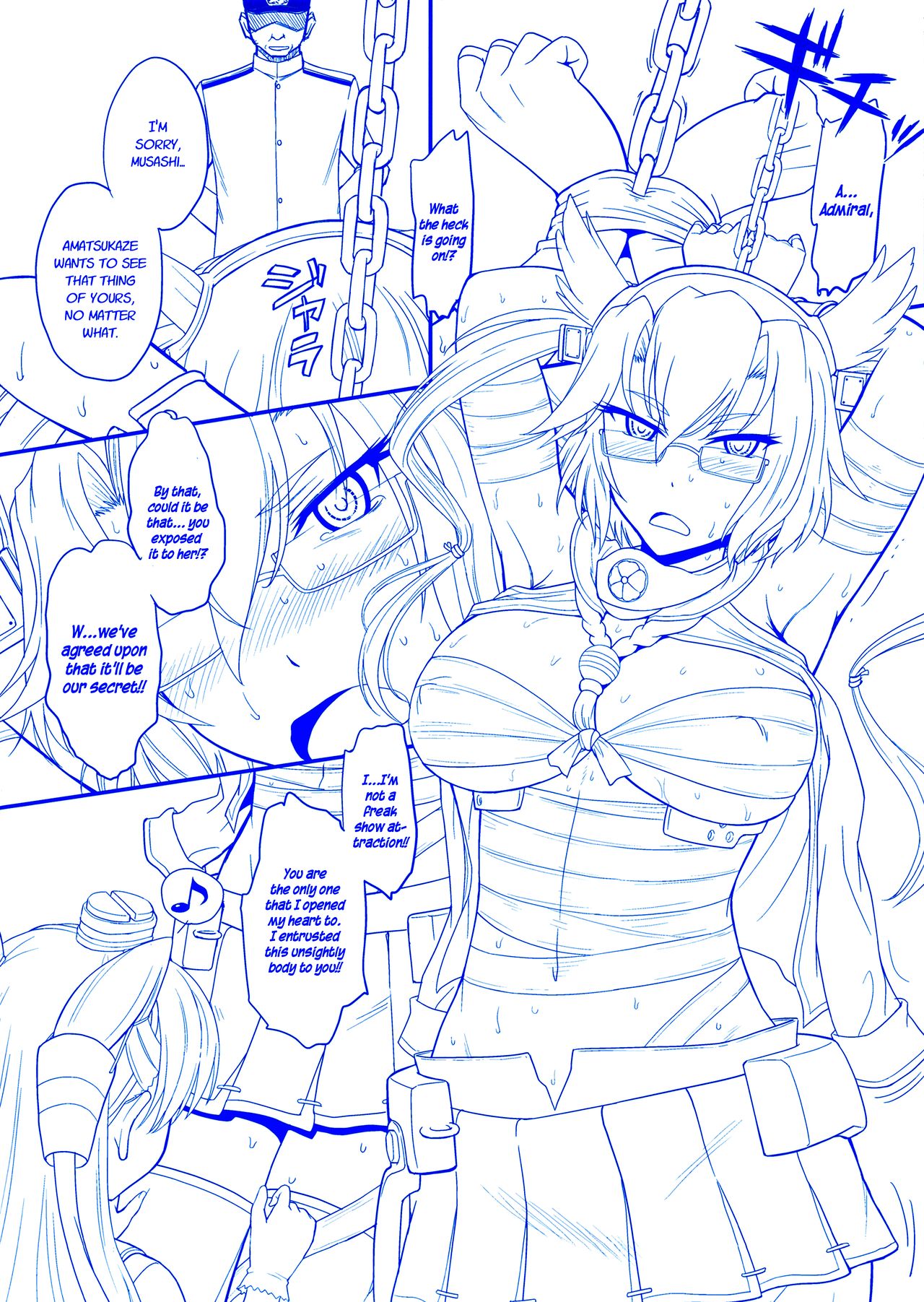 (C86) [MOON RULER (Tsukino Jyogi)] Futanari Musashi-Kai (Kantai Collection -KanColle-) [English] =Krizalid= [Decensored] page 2 full