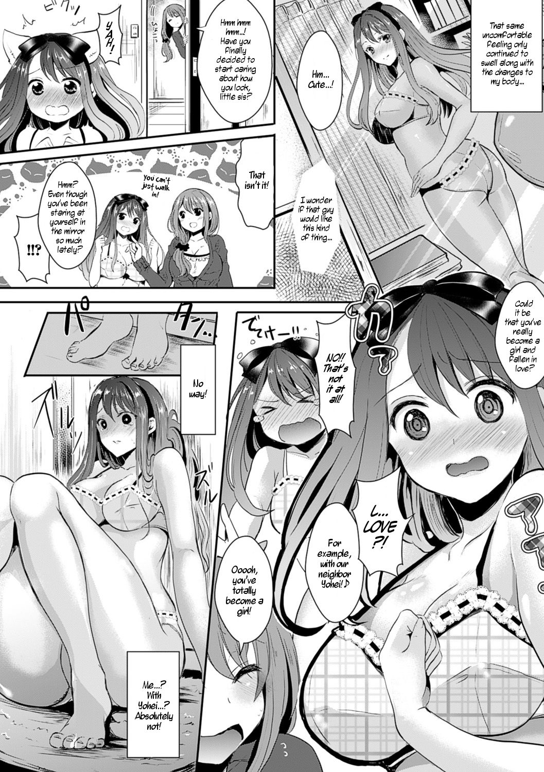 [Aji Pontarou] Onna ni Natte Koishite | I Became a Woman and Fell in Love (Kanojo e Class Change! ~Onna ni Natte Koishite~) [English] [Digital] page 4 full