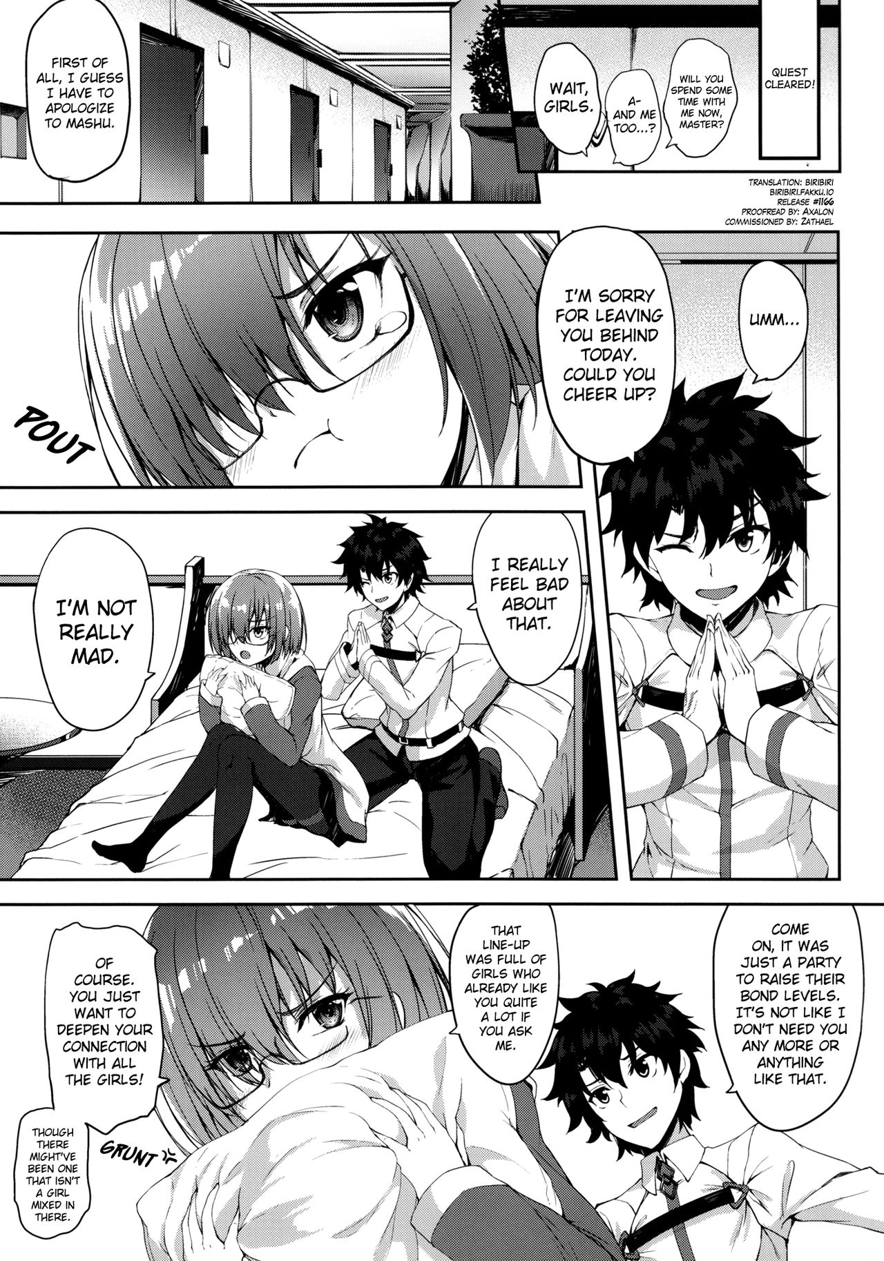 (COMIC1☆11) [Mugen@WORKS (Akiduki Akina)] Kizuna Level Nante Kankeinai desu (Fate/Grand Order) [English] [biribiri] page 6 full