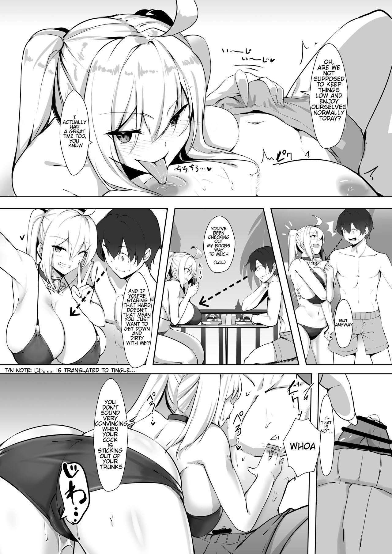 [Kilometer (Kirome)] Bakunyuu Gal to Umi H Shitee!! [English] [Zesturial] [Digital] page 6 full