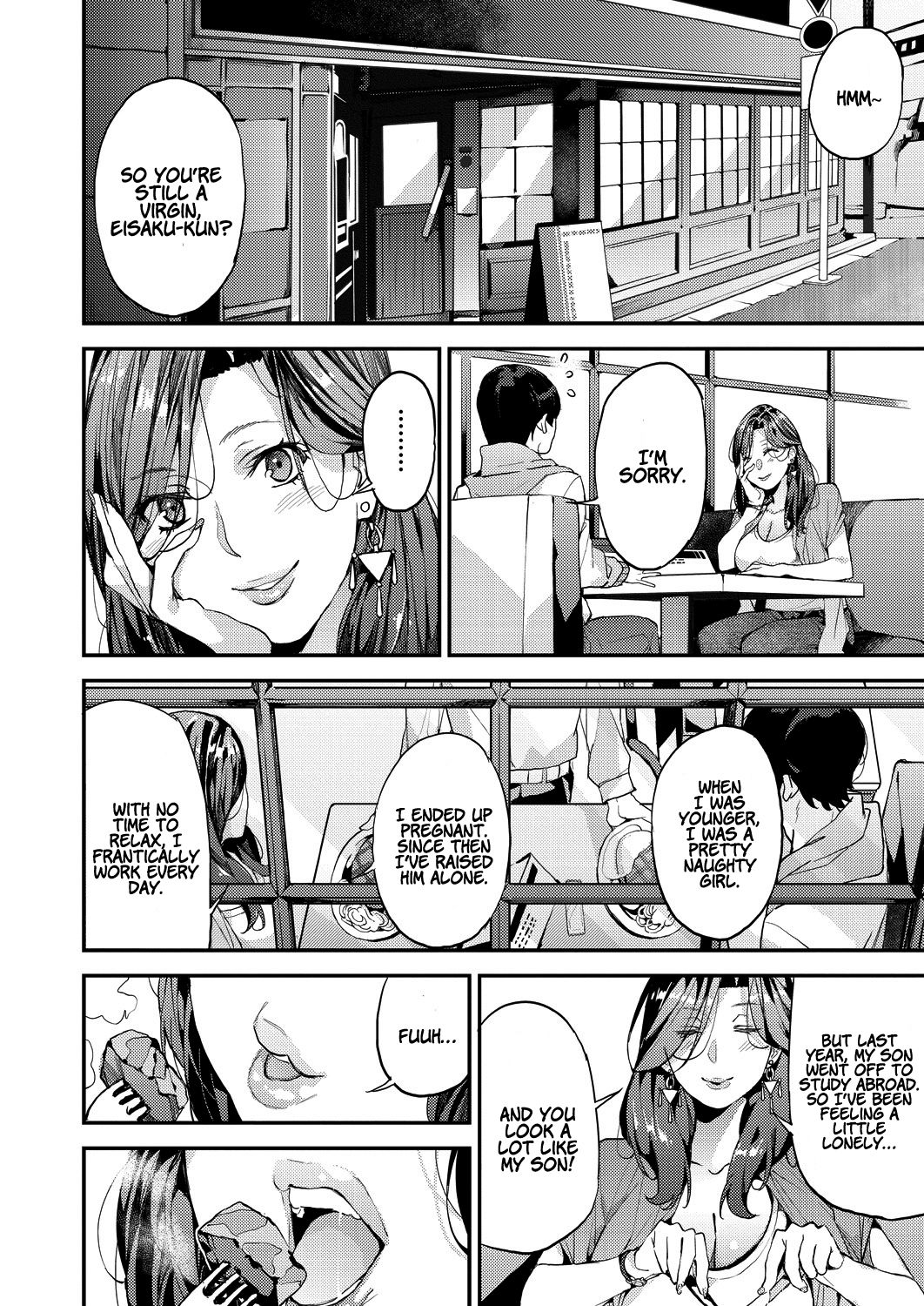 [Azukiko] Single Mother to Issho ni - Boku no Mamakatsu! 1 | Together with a single mother - My sugarmama! 1 (COMIC AUN 2019-12) [English] [Coffedrug] [Digital] page 4 full
