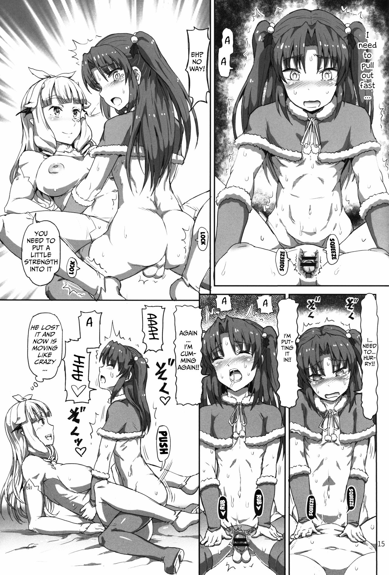(C90) [.7 (DAWY)] Onee-sama na Succubus to Josou Santa-chan｜Mature Succubus and Young Santa-chan [English] page 15 full