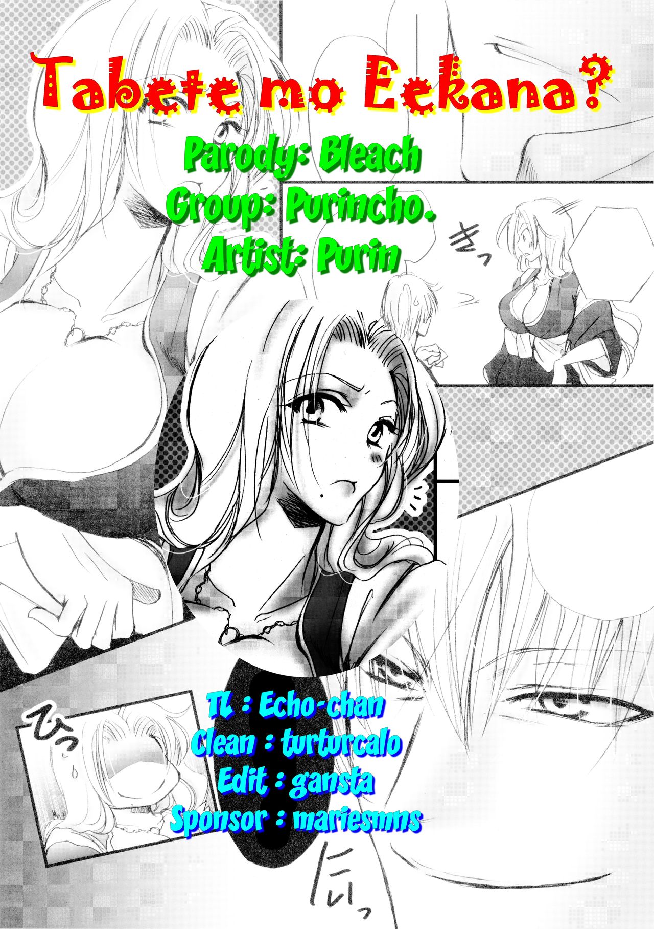 (C81) [Purincho. (Purin)] Tabete mo Eekana? | Can I eat you~? (Bleach) [English] [Echo-chan] page 23 full