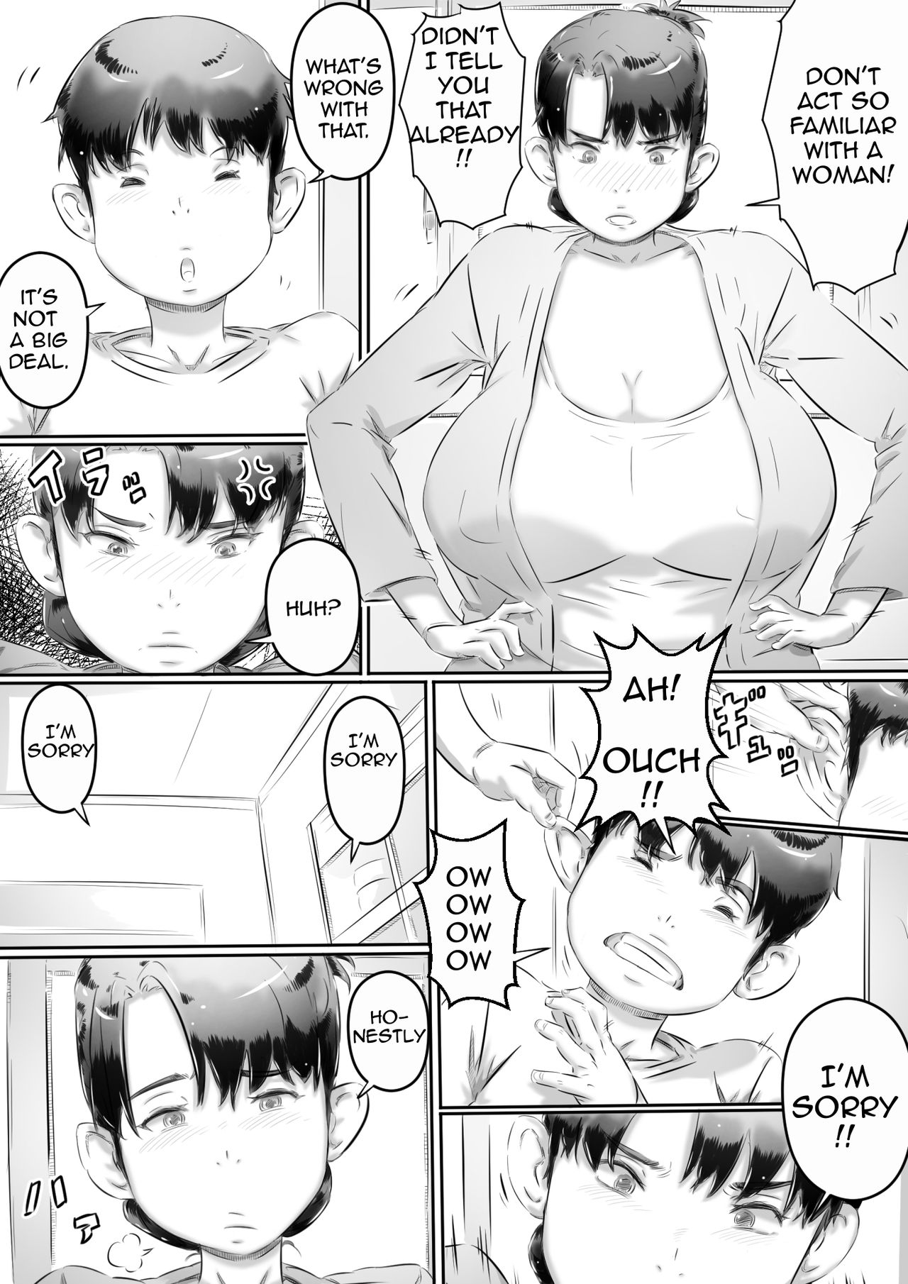 [Hirekatsu] Haha to Musuko no Seikyouiku | Mom and Son Sex Education [English][Amoskandy] page 4 full