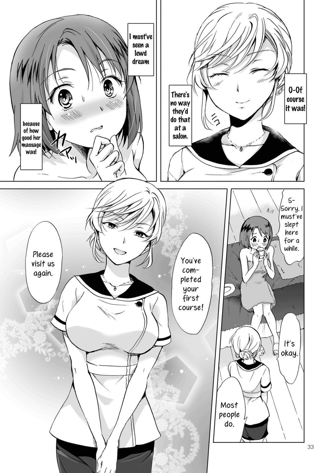 [peachpulsar (Mira)] Himitsu no Yuri Esthe | Secret Yuri Salon [English] [Yuri-ism] [Digital] page 33 full