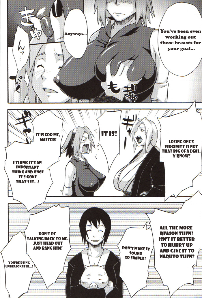 (COMIC1☆4) [Karakishi Youhei-dan Shinga (Kanenomori Sentarou, Sahara Wataru)] Bakuchi Butai (Naruto) [English] page 5 full