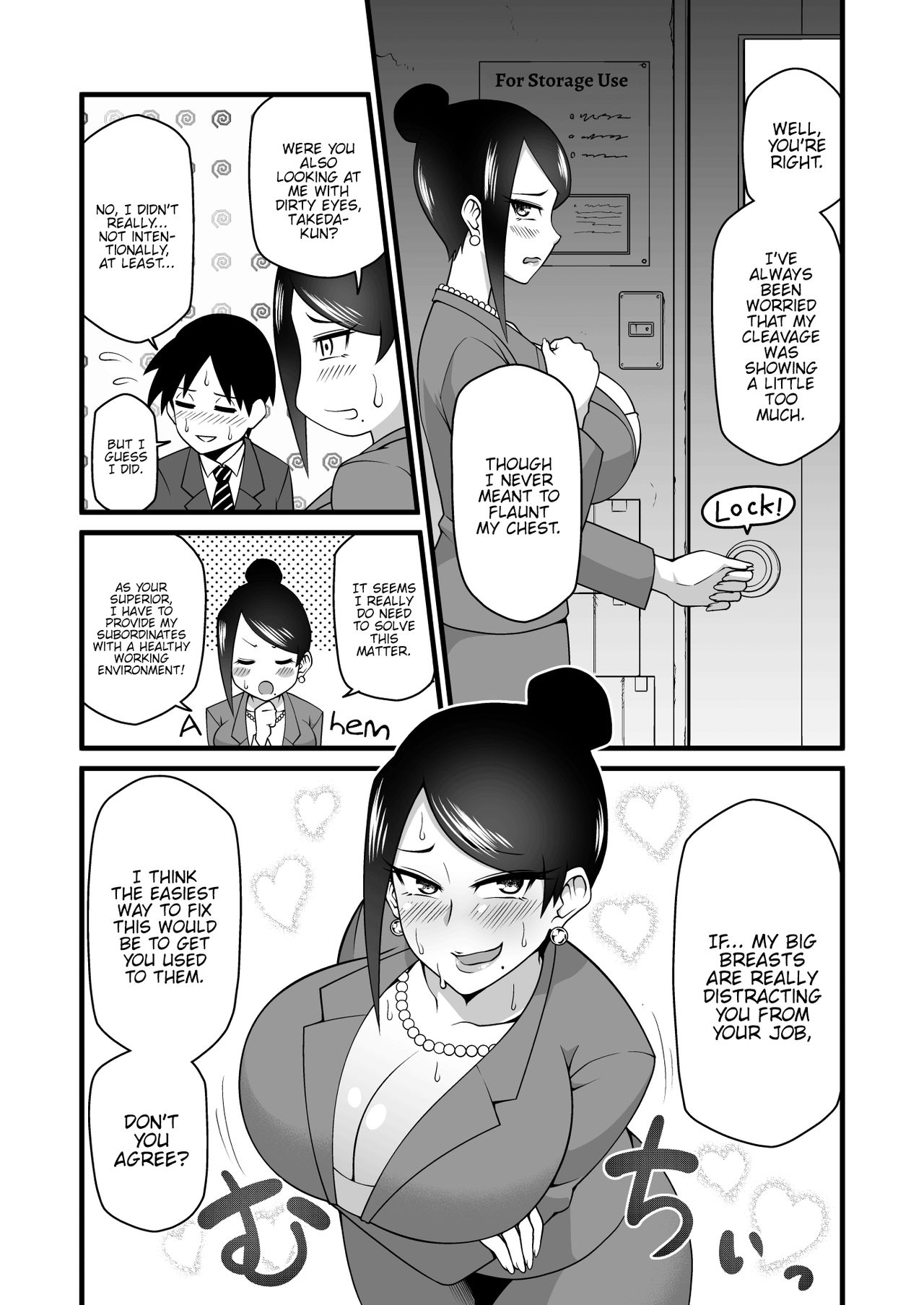 [Gekidan☆Onigashima (Simayuu, Oniyama)] Kono Kyonyuu de Joushi wa Muri desho!! (Bijin Onna Joushi Takizawa-san) [English] {Hennojin} [Digital] page 6 full