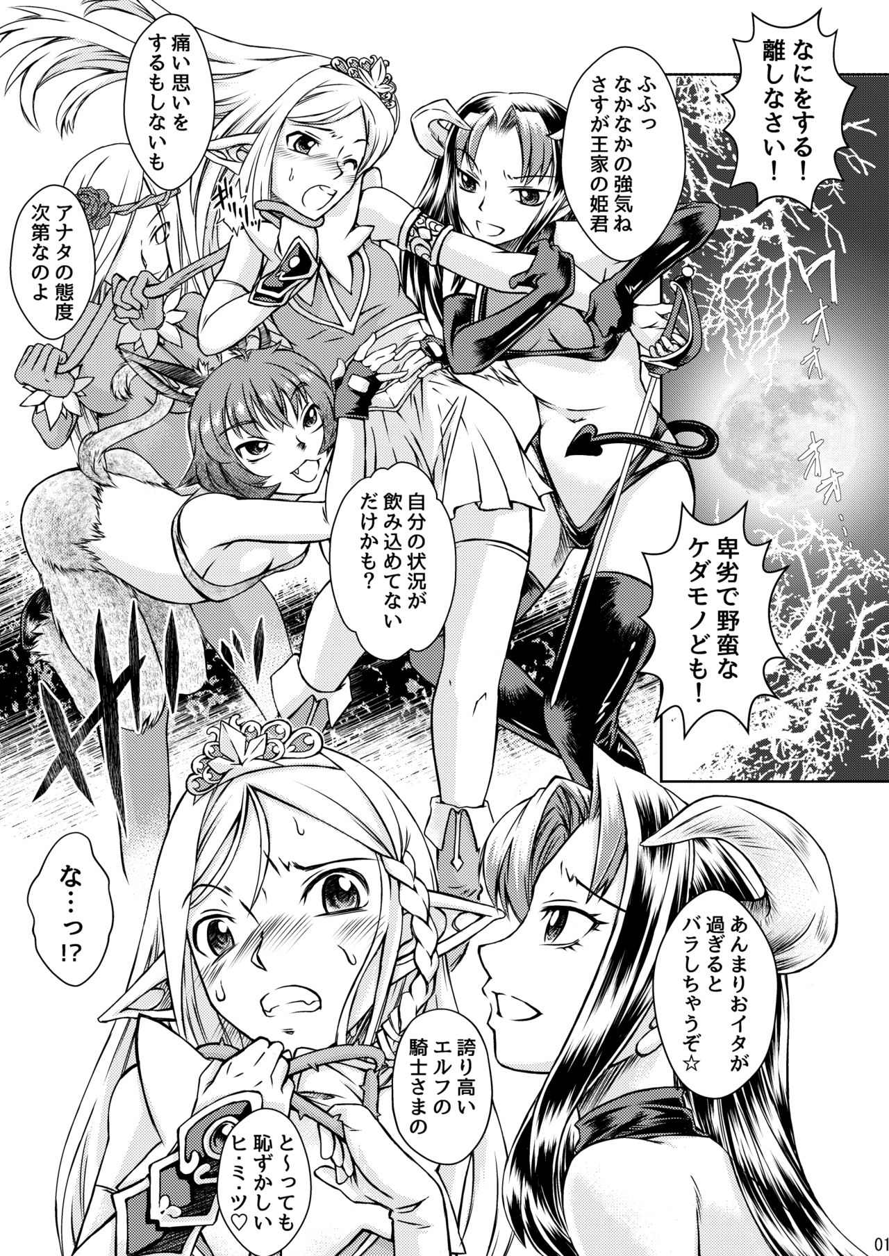 (Omu Fes 3) [Junkissa Gen (Tsurimiya Gen)] Elf no Himekishi ga Sotsugyou dekite Iru Hazu ga Nai page 2 full