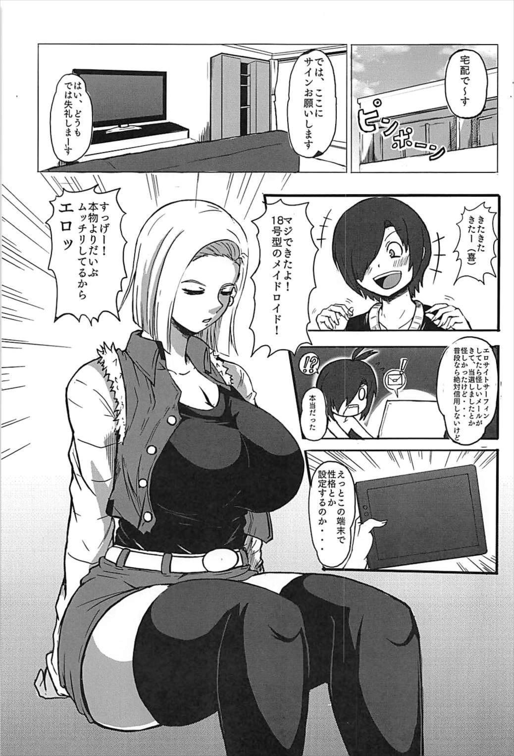 (C93) [Shachihokoya (3huro)] 18-gou o Shuuchishin Zero ni Settei Shite (Dragon Ball Z) page 2 full