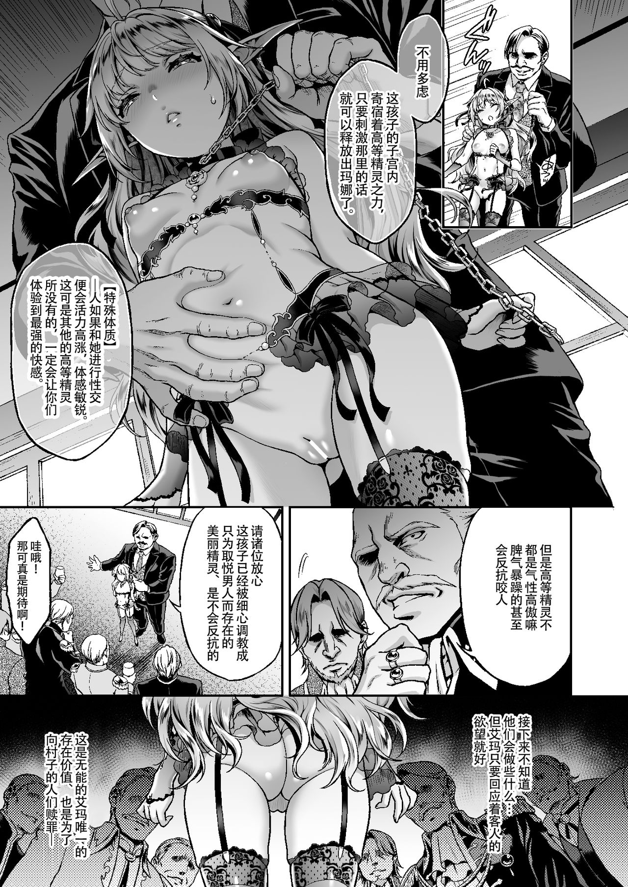 [H.B.A (Usagi Nagomu)] Tasogare no Shou Elf 6 - The story of Emma's side [Chinese] [胸垫汉化组] [Digital] page 6 full