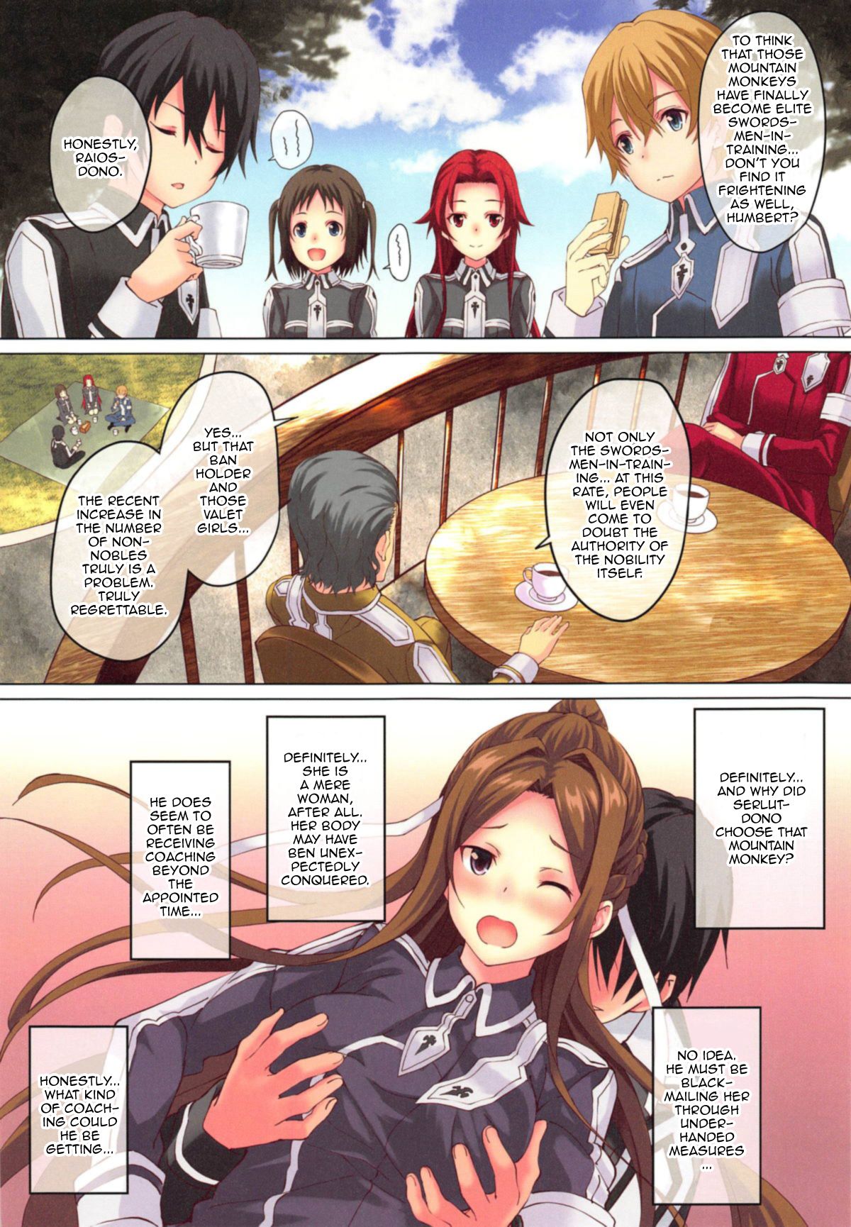 (C95) [Seven Days Holiday (Shinokawa Arumi, Koga Nozomu)] Kinki Shinpan | Taboo Infringement (Sword Art Online) [English] {Doujins.com} page 2 full