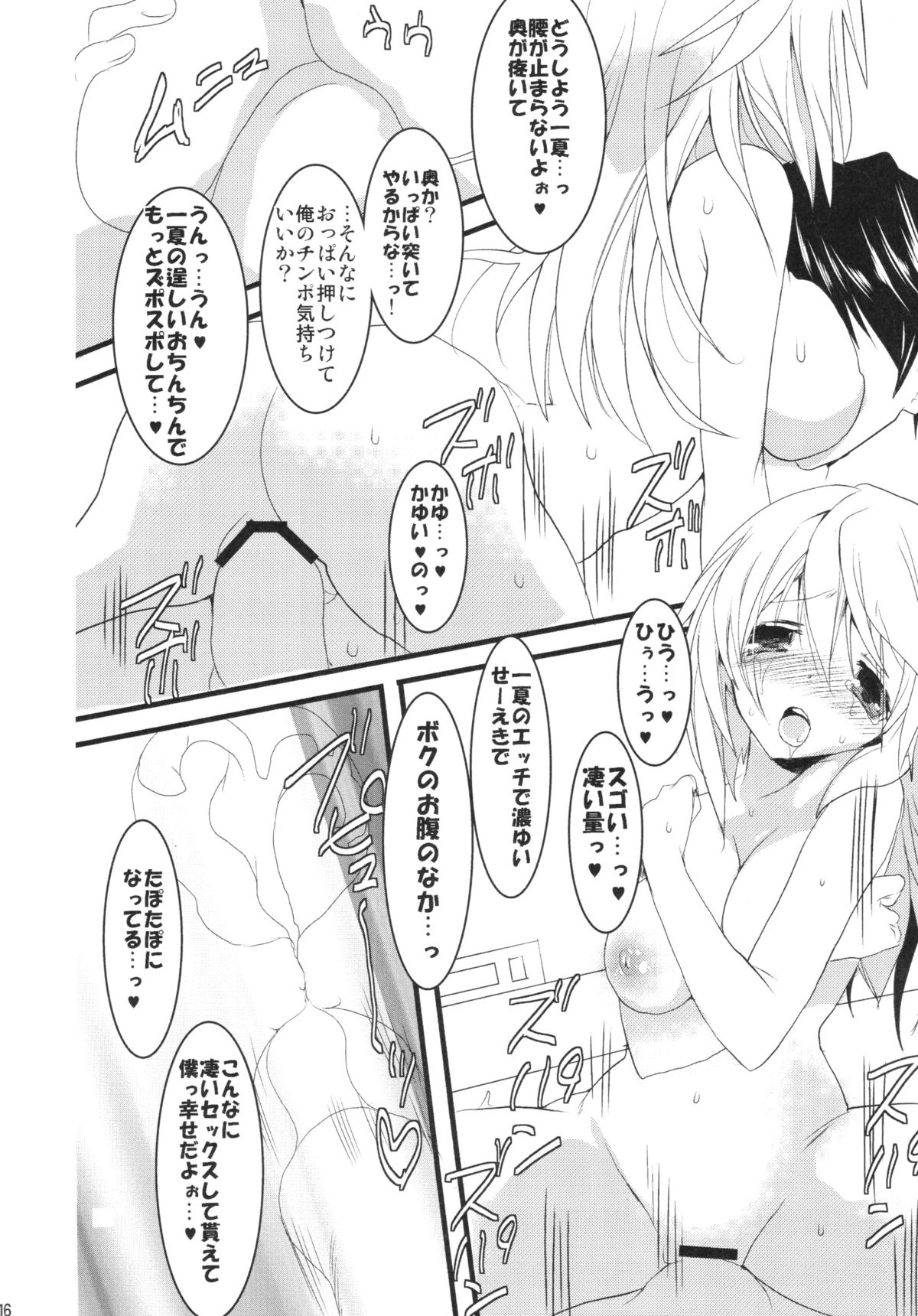 (COMIC1☆6) [Otona Shuppan (Hitsuji Takako)] Infinite ☆ Seicross 3 (IS <Infinite Stratos>) page 16 full