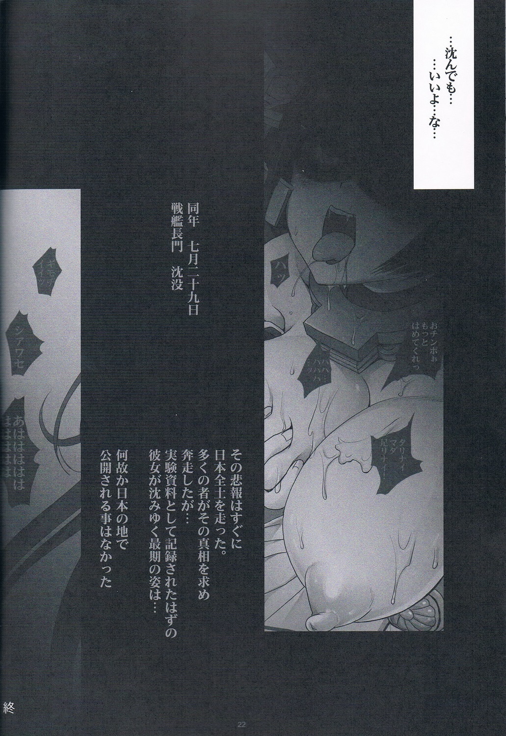 (C85) [Modae Tei (Modaetei Anetarou, Modaetei Imojirou)] Senkan Nagato wa Beitei ni Sesshuu sareri (Kantai Collection) page 21 full