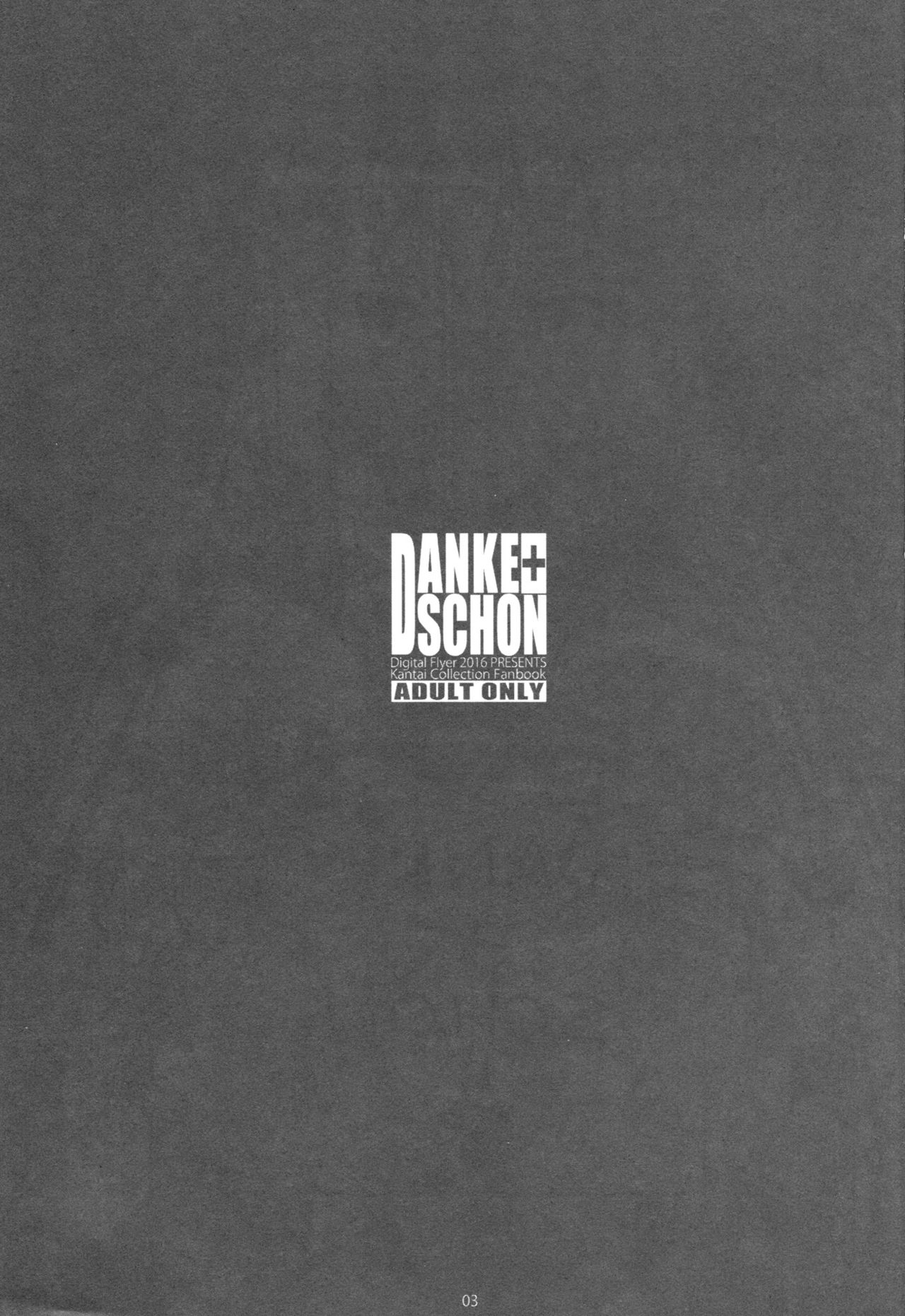 (C90) [Digital Flyer (Oota Yuuichi)] DANKE+SCHON (Kantai Collection -KanColle-) page 2 full