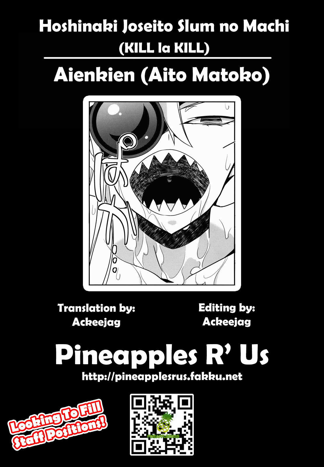 (C85) [Aienkien (Aito Matoko)] Hoshinaki Joseito Slum no Machi (KILL la KILL) [English] =Pineapples r' Us= page 31 full