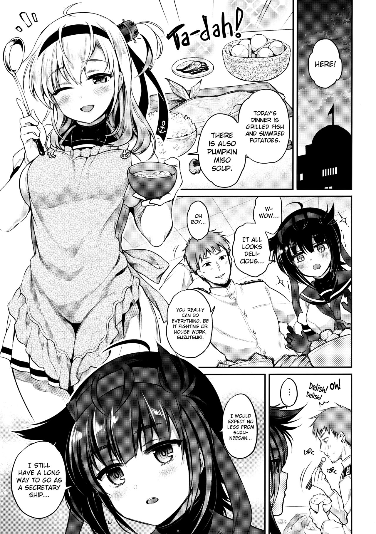 (COMIC1☆13) [K+W (sasachinn)] Hatsu Suzux! (Kantai Collection -KanColle-) [English] {Doujins.com} page 4 full