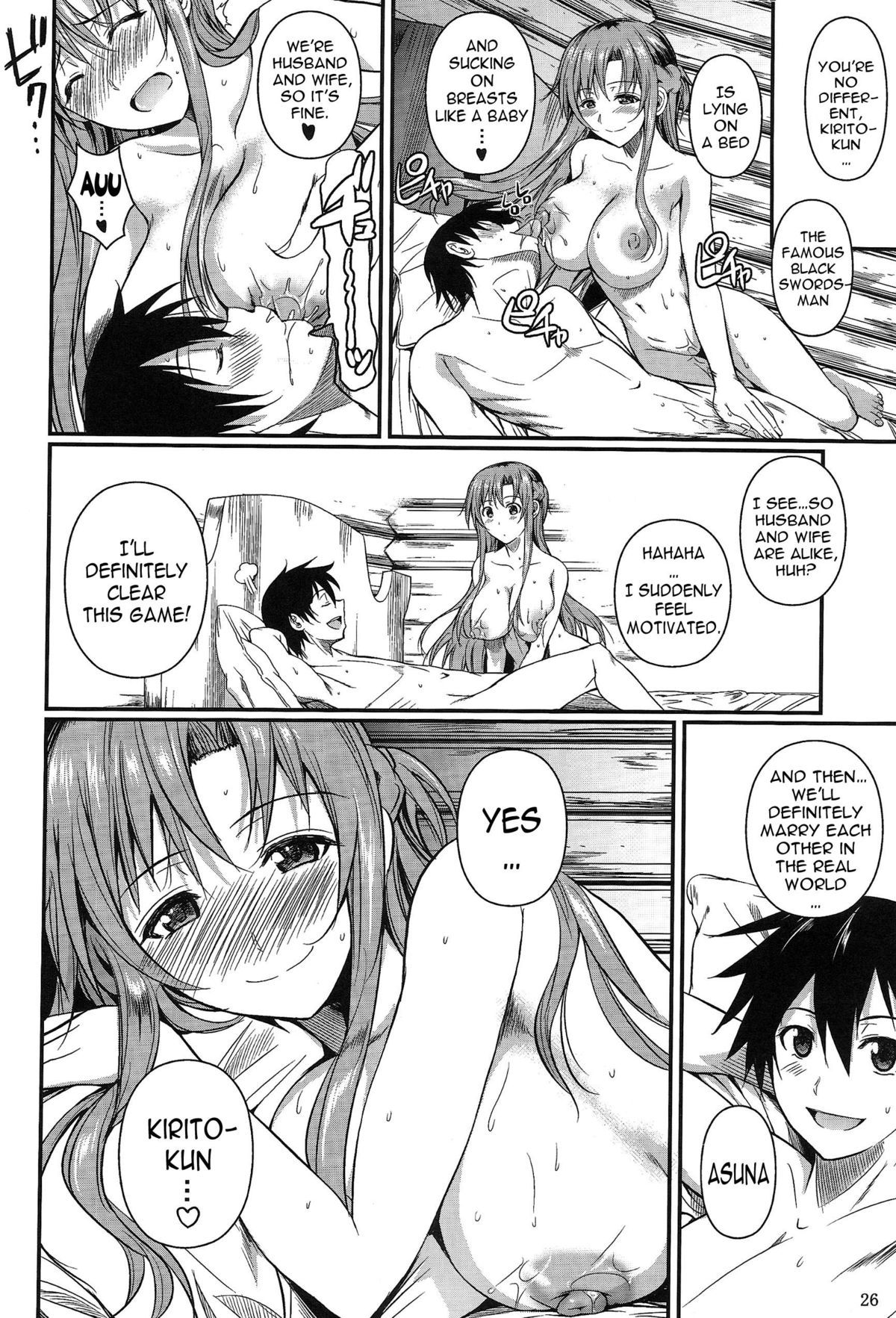 (C83) [Shoot The Moon (Fuetakishi)] Shinkon Fuyuu-jou | Honeymoon on a Floating Castle (Sword Art Online) [English] {doujin-moe.us} page 26 full