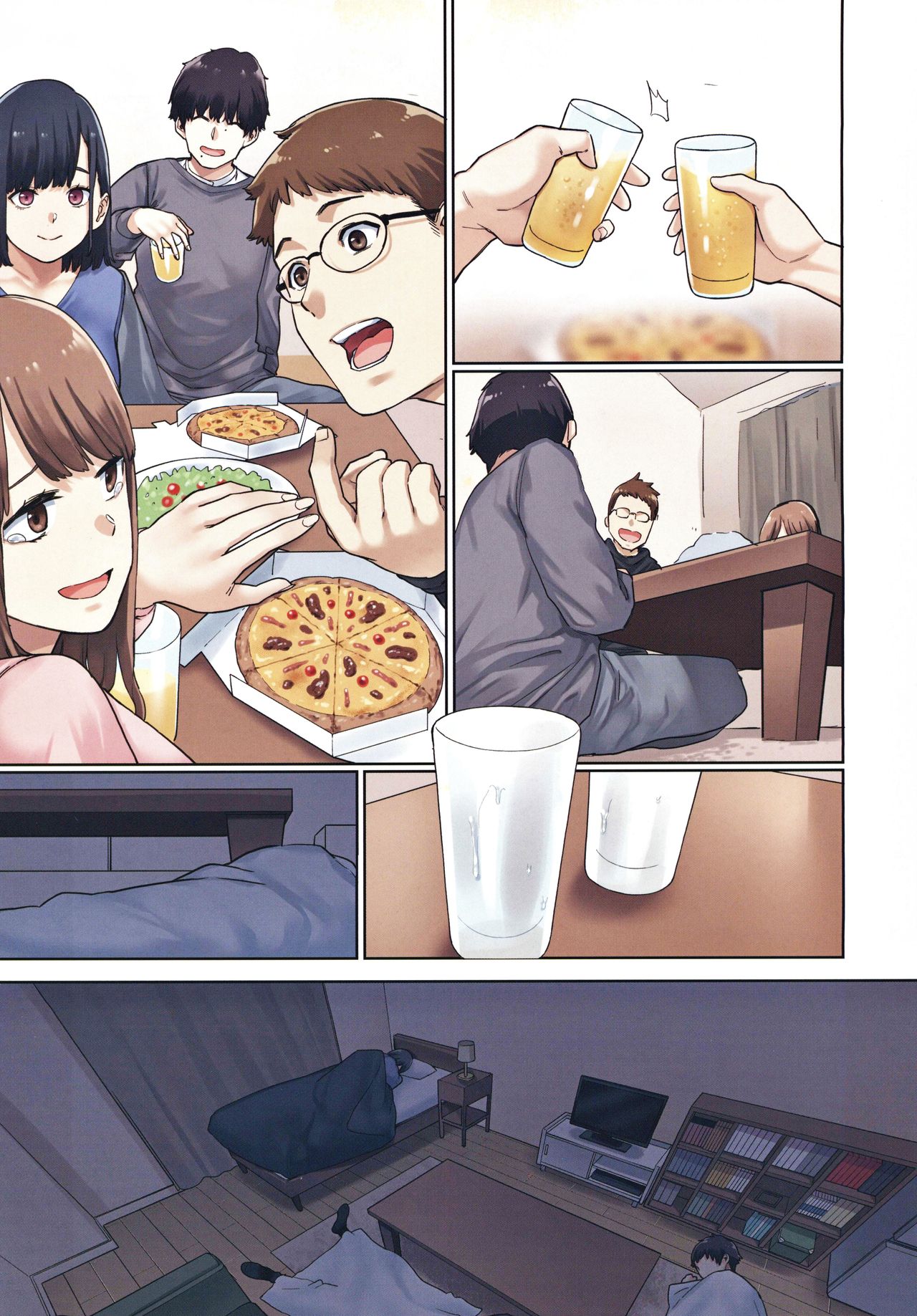 [Yamanashi Musume. (Tulip, shituzhi, Takao)] Kanojo ga Fuzai no Aida, Kanojo no Shinyuu to Shirokujichuu, Nakadashi shimashita. page 4 full