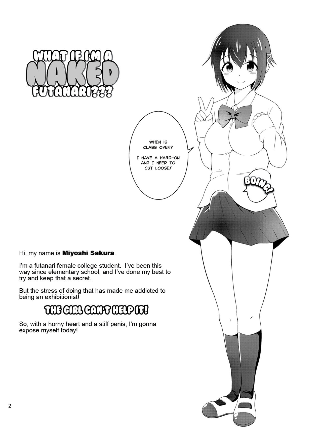 [Soramune (Yuzu Ramune)] Futanari Roshutsu JK desu ga? | What If I'm A Naked Futanari?? [English] [MisterJ167] [Digital] page 3 full