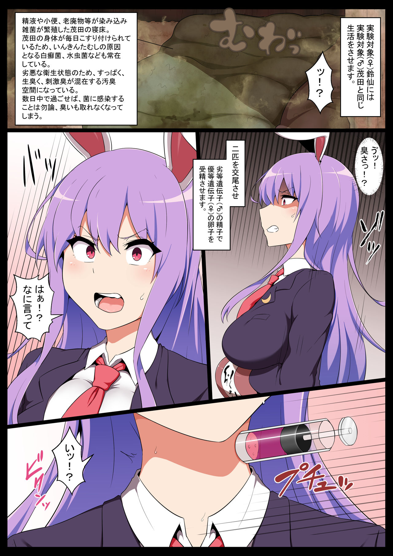 [Semakute Kurai (Kyouan)] Yuutou Idenshi to Rettou Idenshi ni Yoru Shussan Sareta Kodomo no Nouryokuchi Sokutei Jikken Oyobi, Mesu no Nikutai-teki Henka no Kiroku (Touhou Project) page 3 full