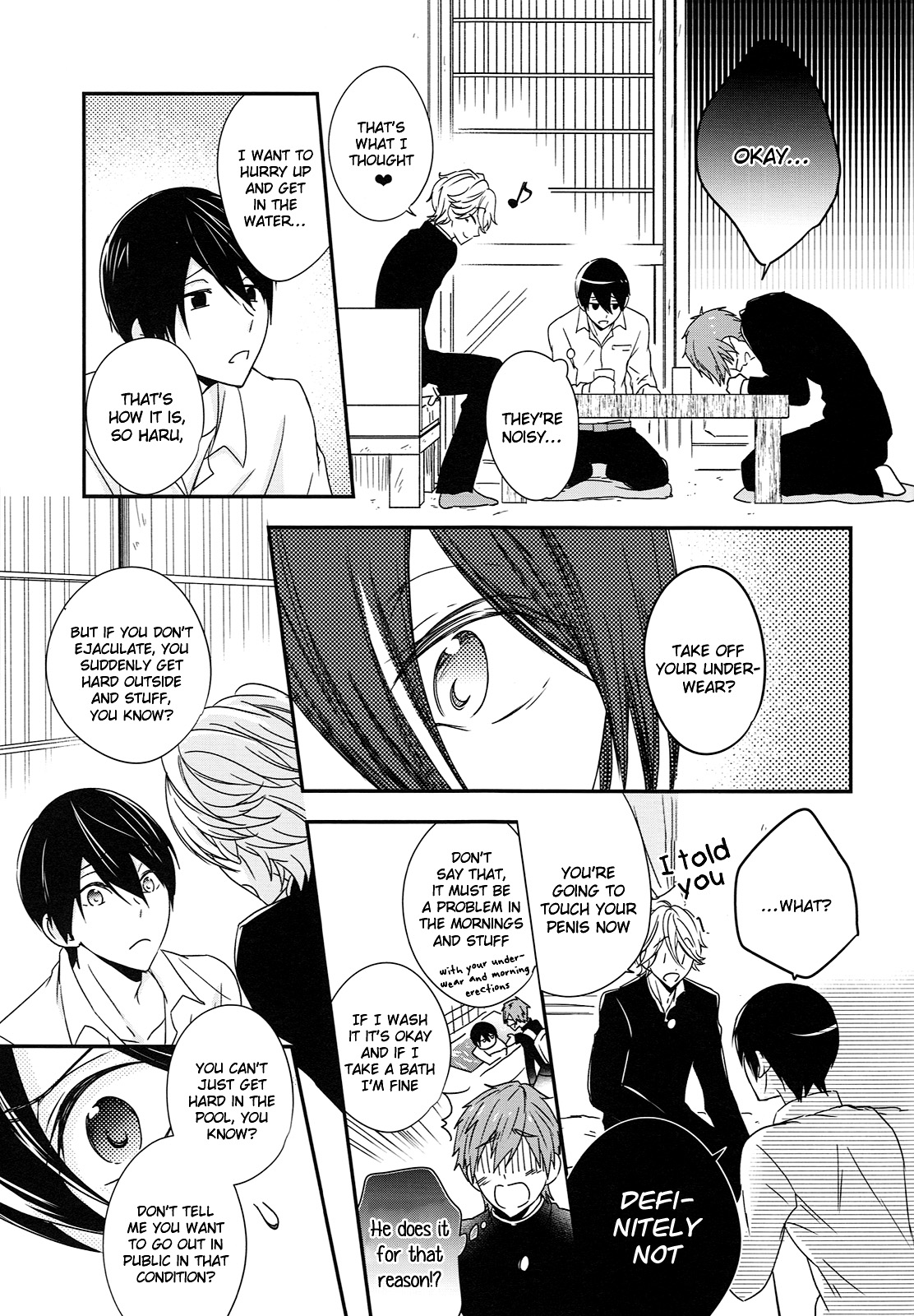 (C87) [B-LUSH (Kaukau)] TRIANGLE FUNCTION ver. DT (High☆Speed! -Free! Starting Days-) [English] [Holy Mackerel] page 6 full