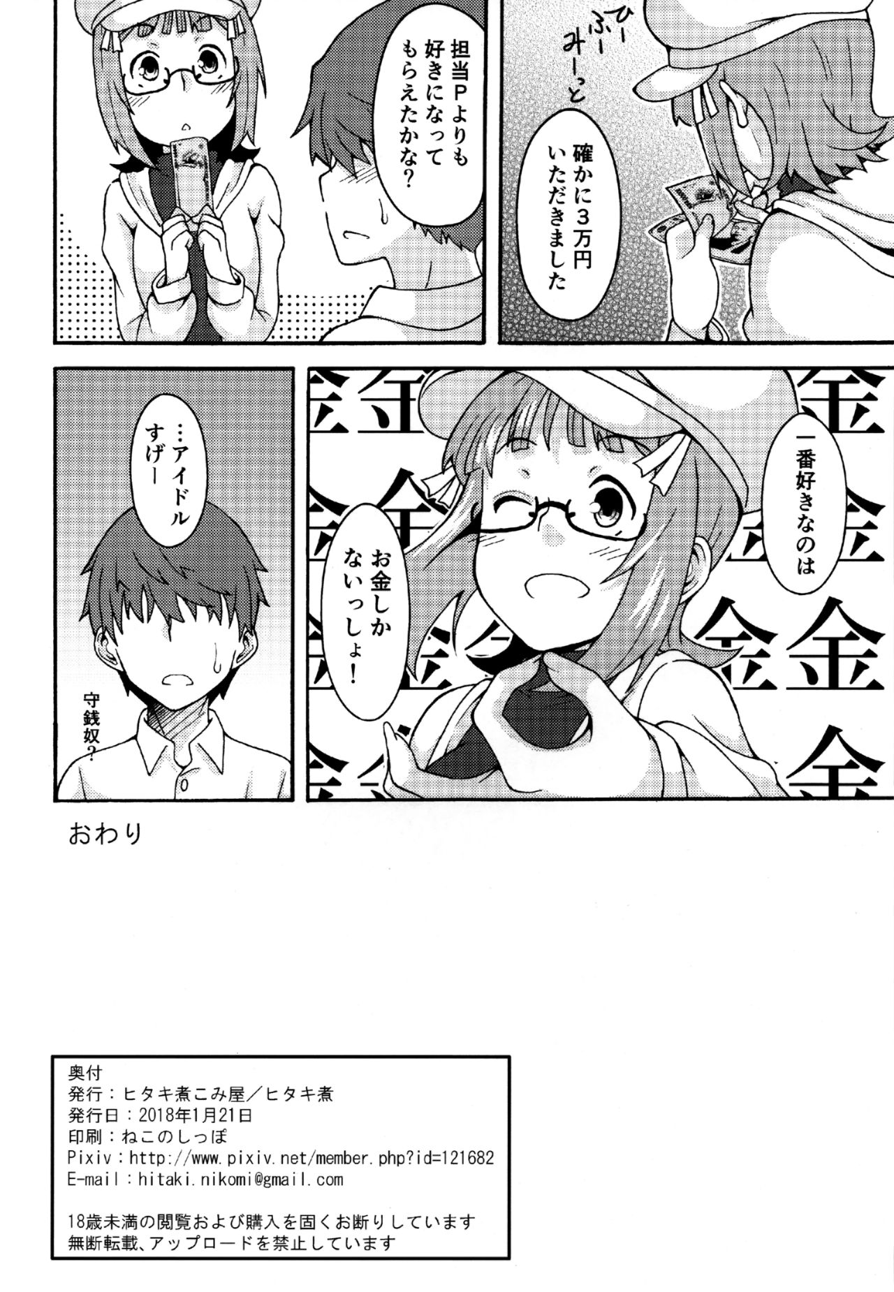 (CT31) [Hitaki Nikomiya (Hitaki Ni)] Okane de Yarechau Idol (THE IDOLM@STER) page 29 full