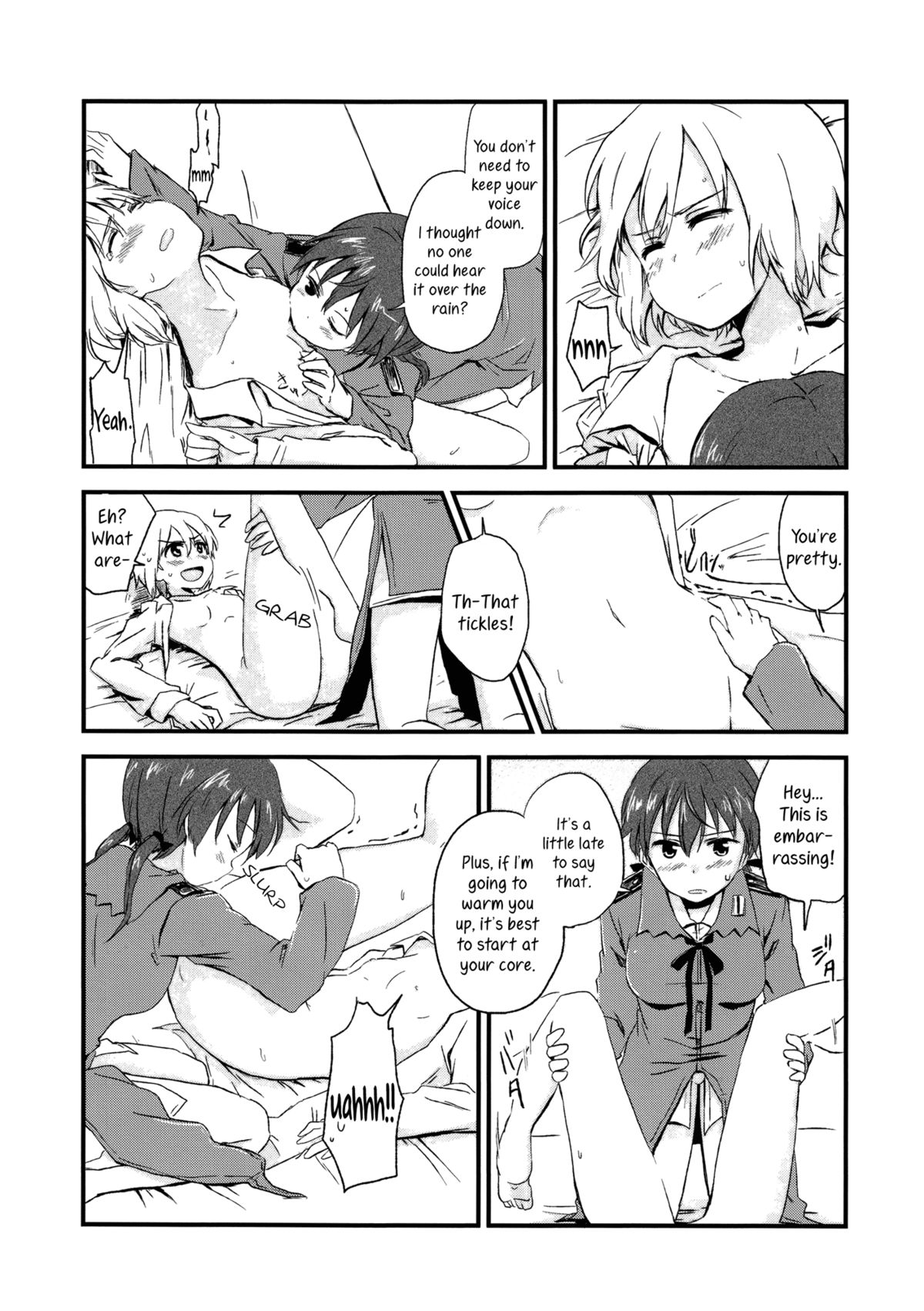 (C80) [Kurocan (Itsuki Kuro)] Hartmann2.5 Ame no Hi no XXX | XXX on a Rainy Day (Strike Witches) [English] [Yuri-ism] page 14 full