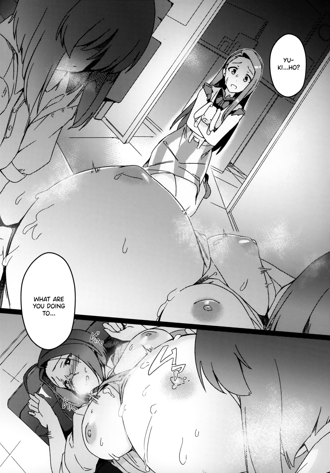 (C97) [Suimitsutou Koubou (Momo no Suidousui)] Yuki Chinpo Futanari Yukiho ga Bousou shite Iori to Ecchi shichau Hon (THE IDOLM@STER) [English] {Hennojin} page 4 full