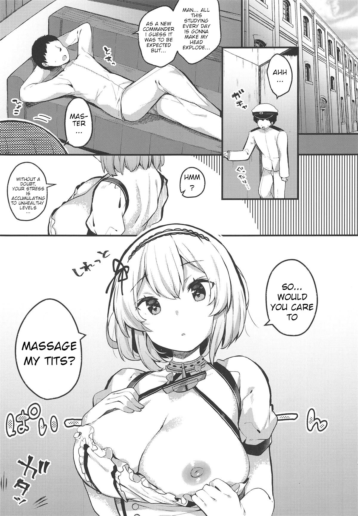 (COMIC1☆15) [mocha*2popcorn (Kibii Mocha)] Otoko o Tateru Iyashi no Maid-sama | The Soothing Maid Establishes a Man (Azur Lane) [English] [mammarian] page 2 full