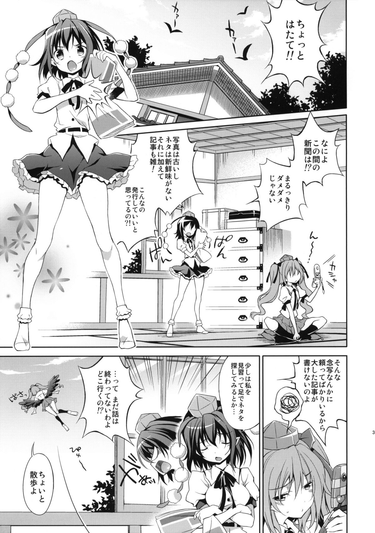 (C80) [Houenken (Inase Shinya)] Hatate no Binwan Shuzairoku (Touhou Project) page 2 full