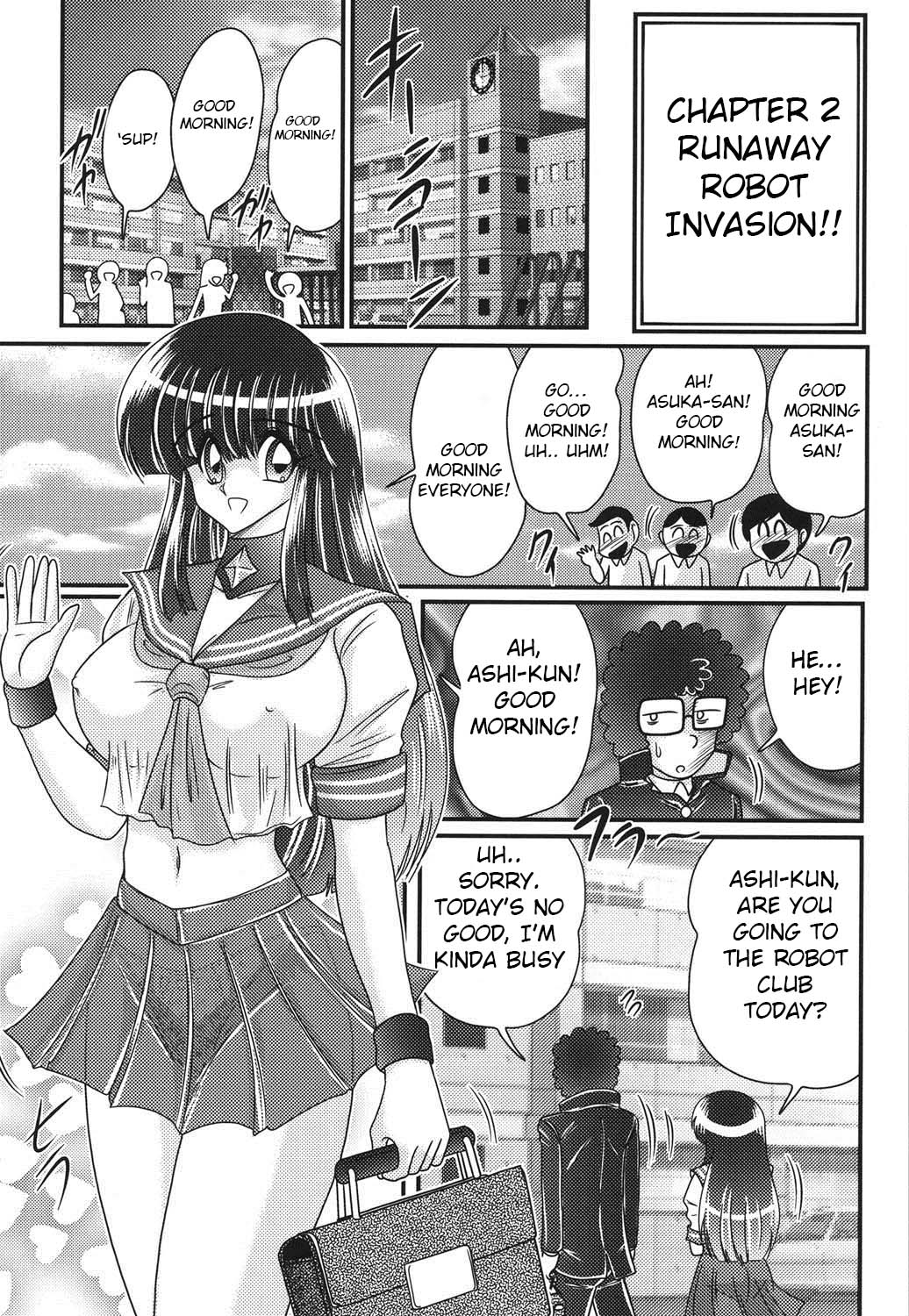 [Kamitou Masaki] Sailor Fuku ni Chiren Robo Yokubou Kairo | Sailor uniform girl and the perverted robot Ch. 2 [English] [Hong_Mei_Ling] page 1 full