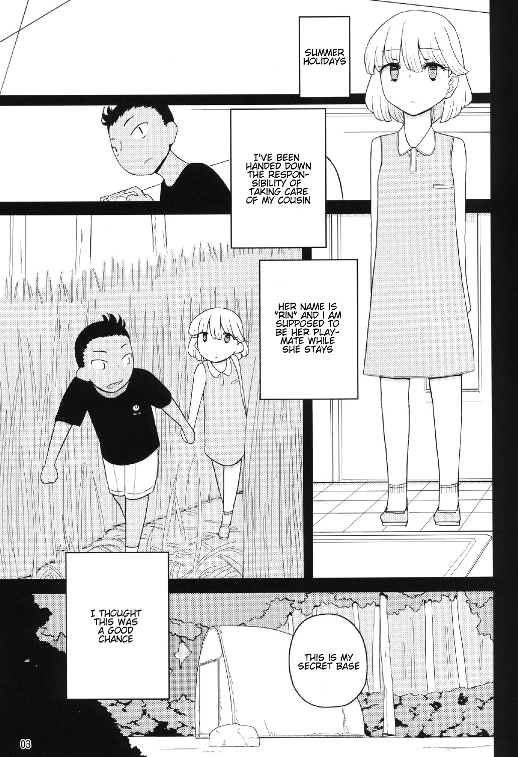 [Semimogura (Yoshiie)] Kusogaki, Itoko o Kegasu [English] [Kintox] [Digital] page 3 full