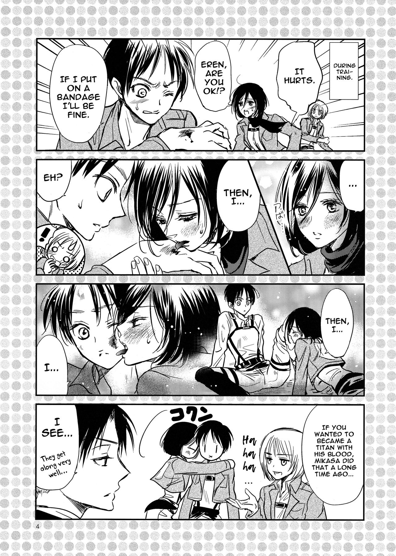 (FALL OF WALL2) [Cherry Moon (K-Zima)] Nee, Oshiete (Shingeki no Kyojin) [English] page 4 full