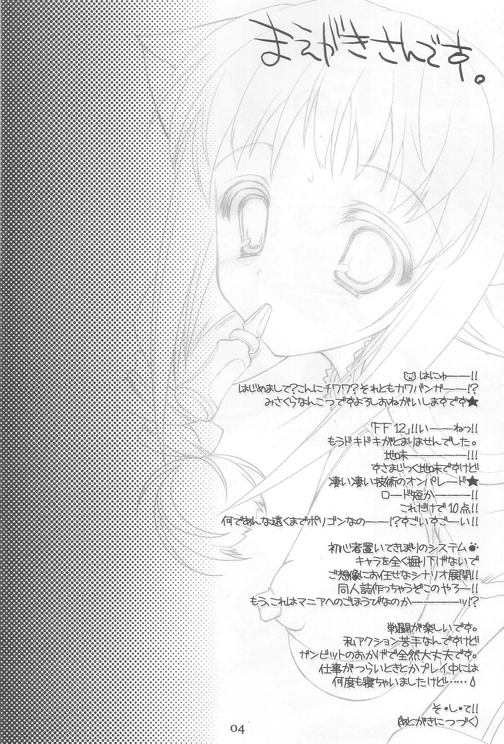 (Comic Castle 2006) [HarthNir (Misakura Nankotsu)] Haou no Tamago-tachi LEVEL 01 (Final Fantasy XII) page 4 full