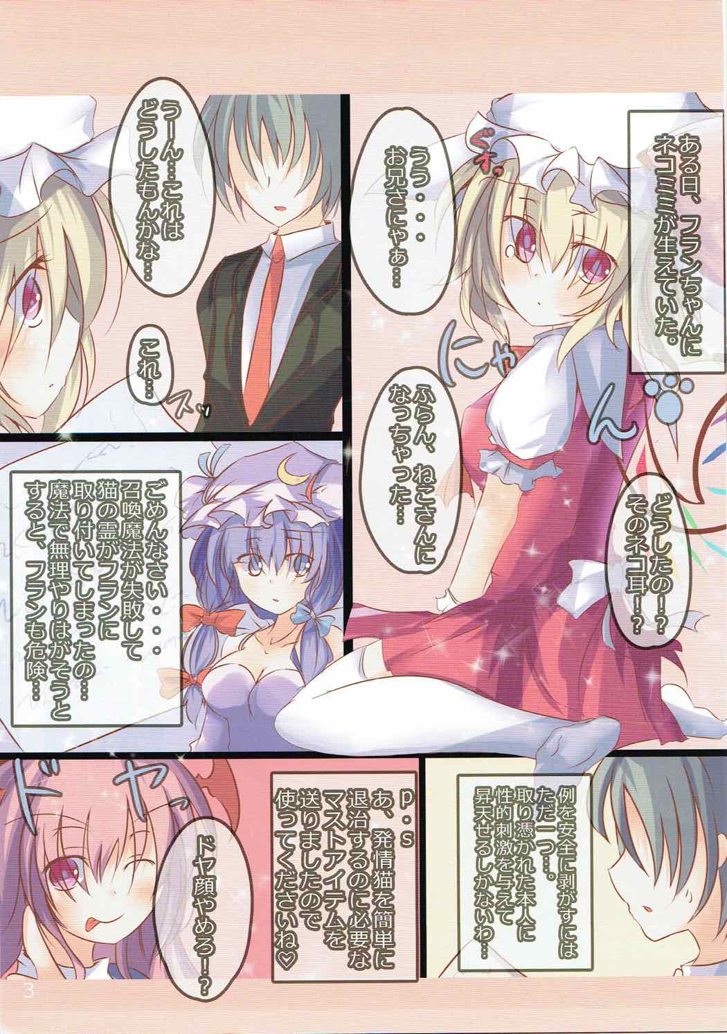 (C86) [Panic Room! (Nagi Yuki)] Funyan to Nyannyan Festival! (Touhou Project) page 3 full