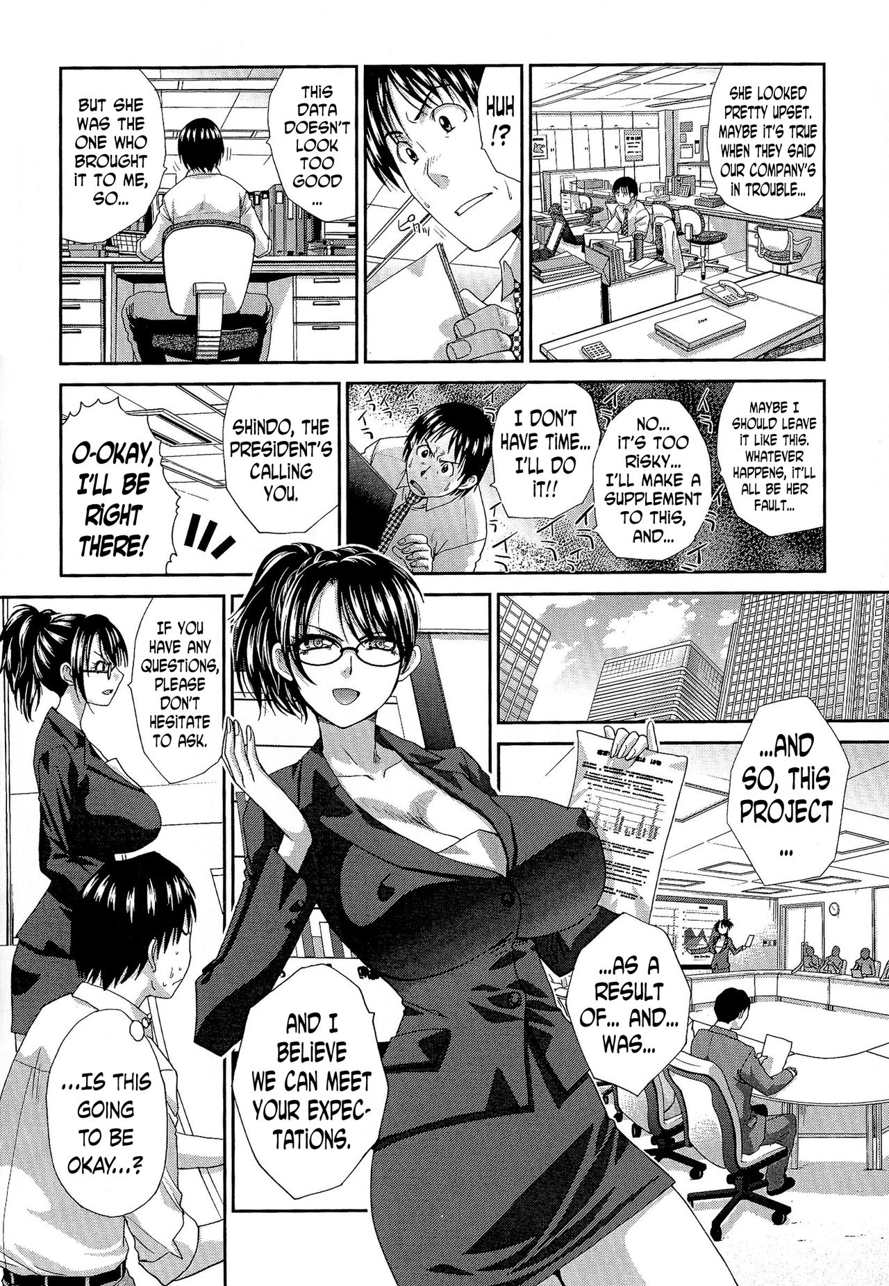 [Itaba Hiroshi] Kachiki na Shachou wa Jitsu wa M...!? | The Strong-Minded Company President is Actually a Masochist...!? (Kyonyuu Akugi) [English] [N04h] page 2 full