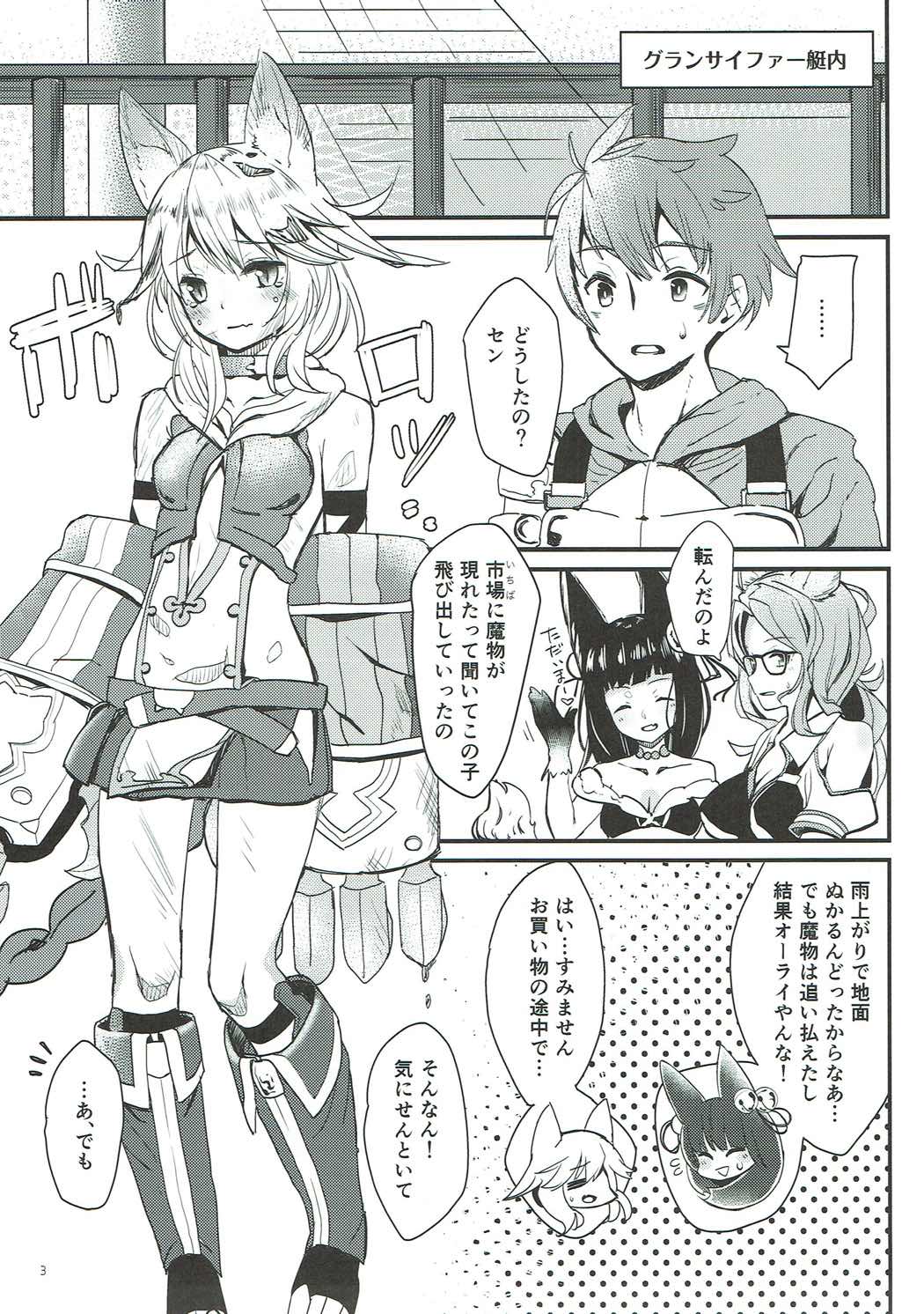 (C91) [Tsuboneya (kyokutyo)] Kaineko no Seiketsu wa Kainushi no Gimu desu (Granblue Fantasy) page 2 full